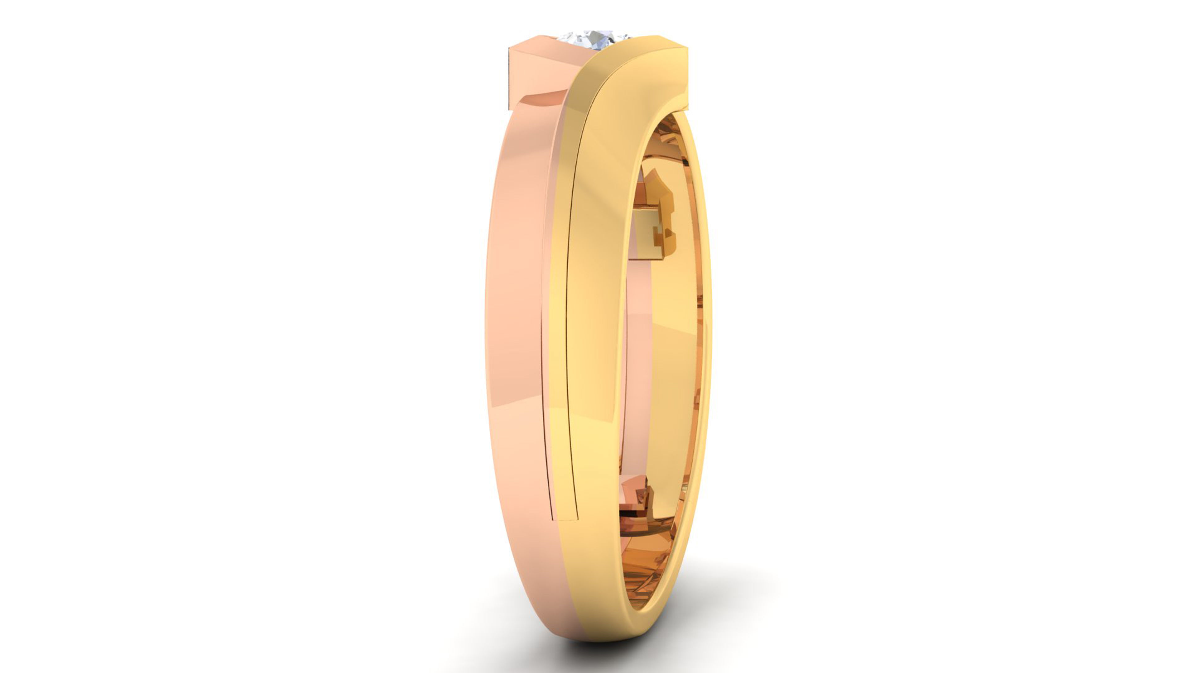 Couple Band Ring 3dm render detail  3D print model_9