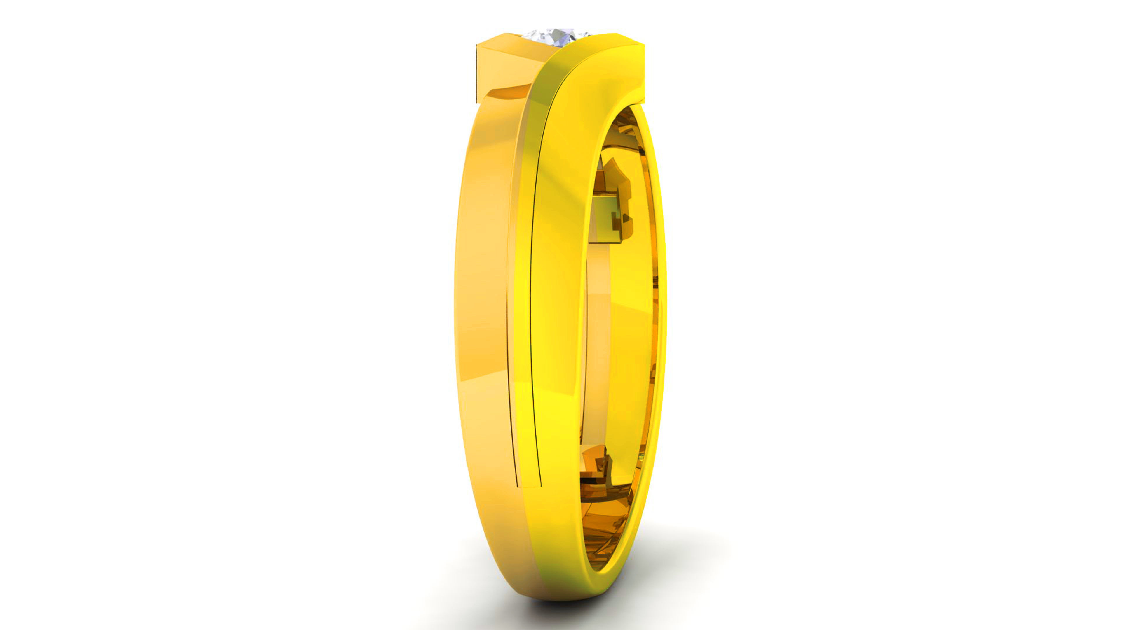 Couple Band Ring 3dm render detail  3D print model_11