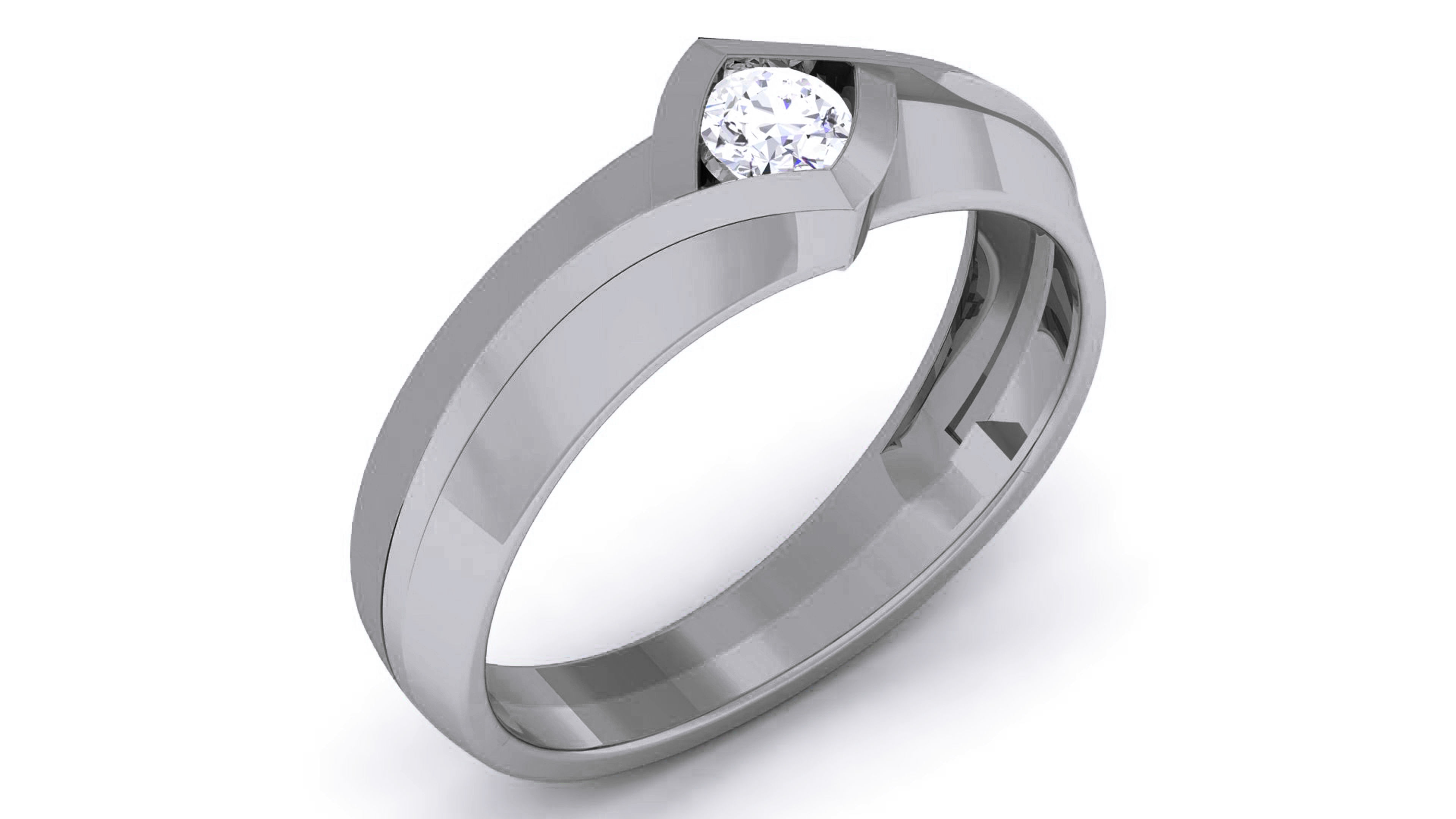 Couple Band Ring 3dm render detail  3D print model_7