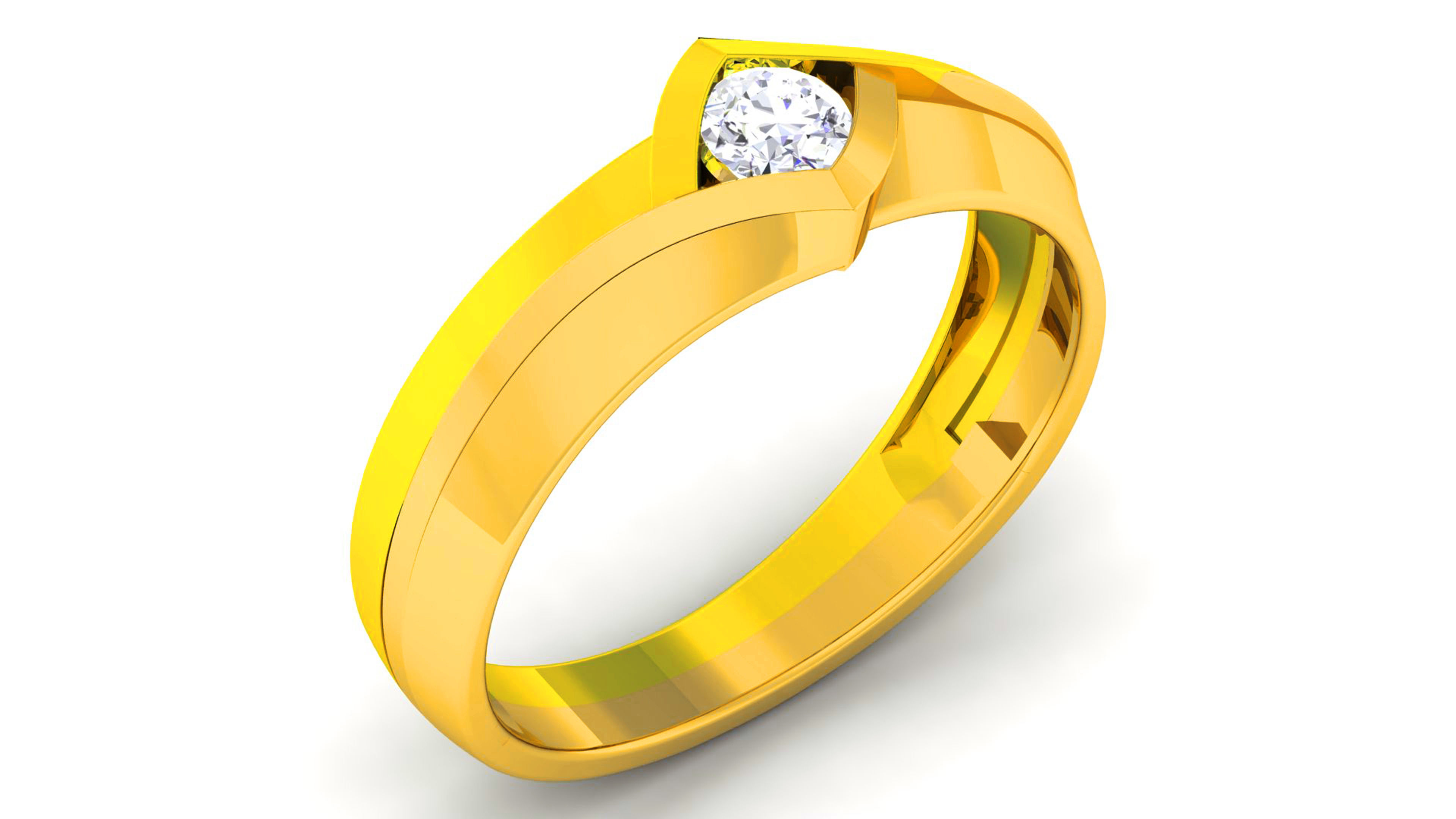 Couple Band Ring 3dm render detail  3D print model_8