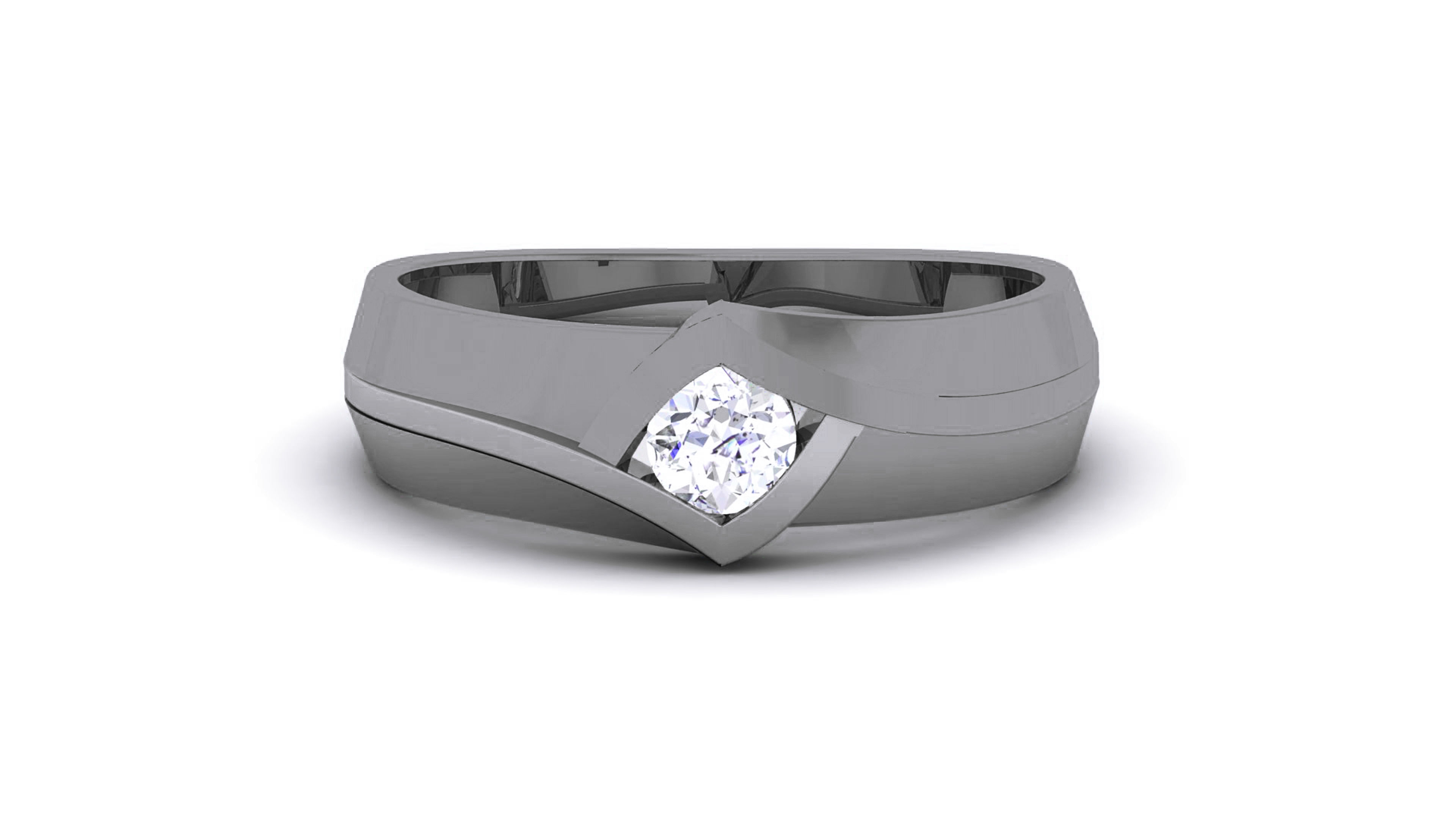 Couple Band Ring 3dm render detail  3D print model_24