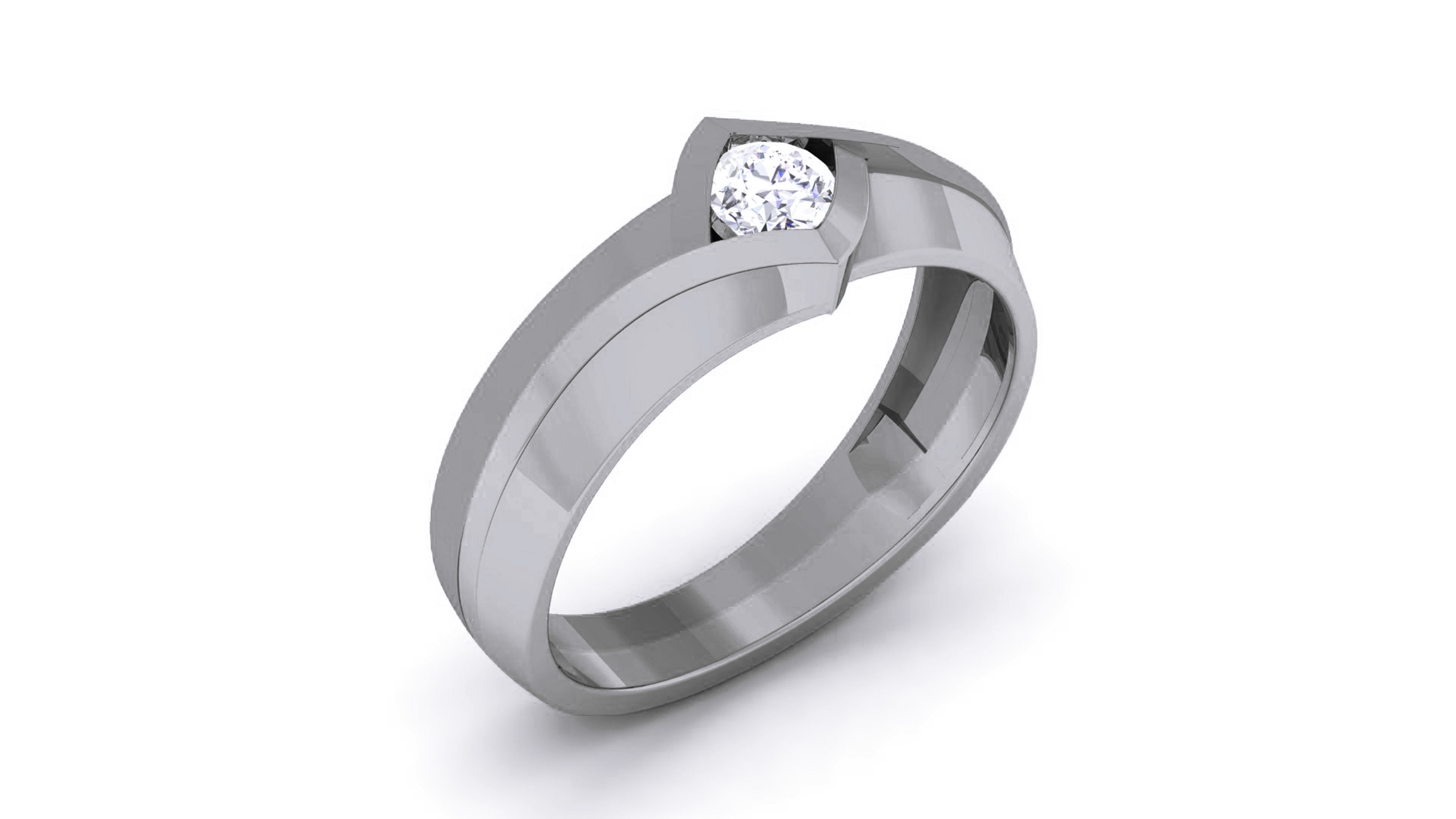 Couple Band Ring 3dm render detail  3D print model_19