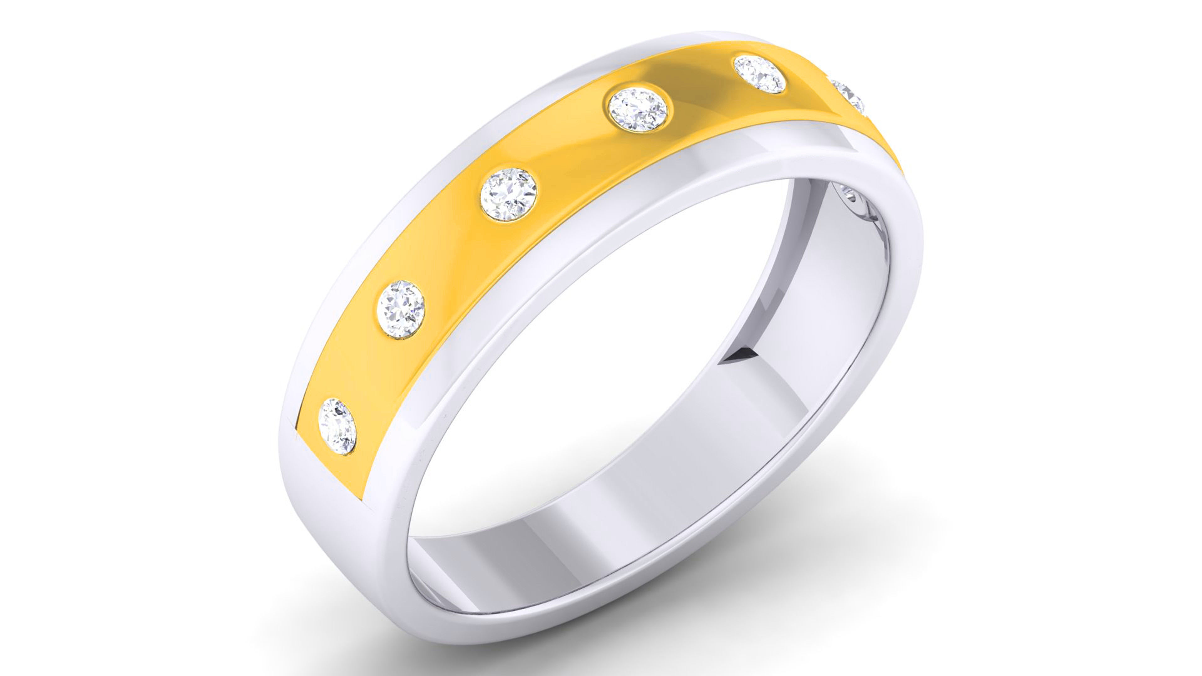 Couple Band Ring 3dm render detail  3D print model_8