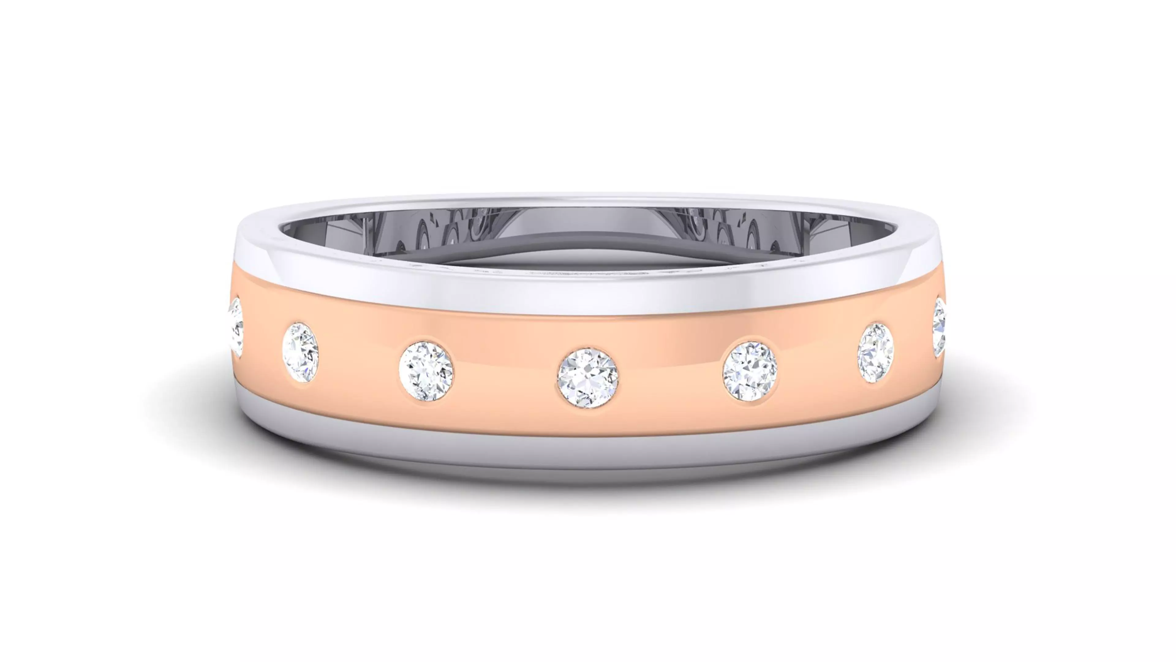 Couple Band Ring 3dm render detail  3D print model_0