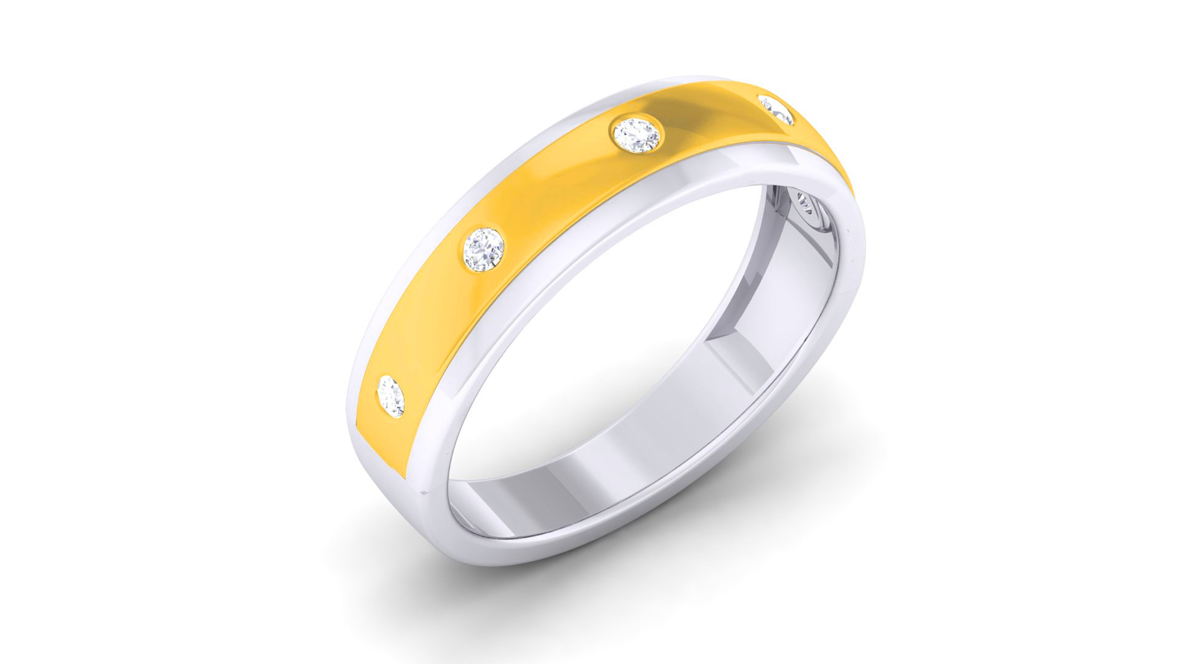 Couple Band Ring 3dm render detail  3D print model_18