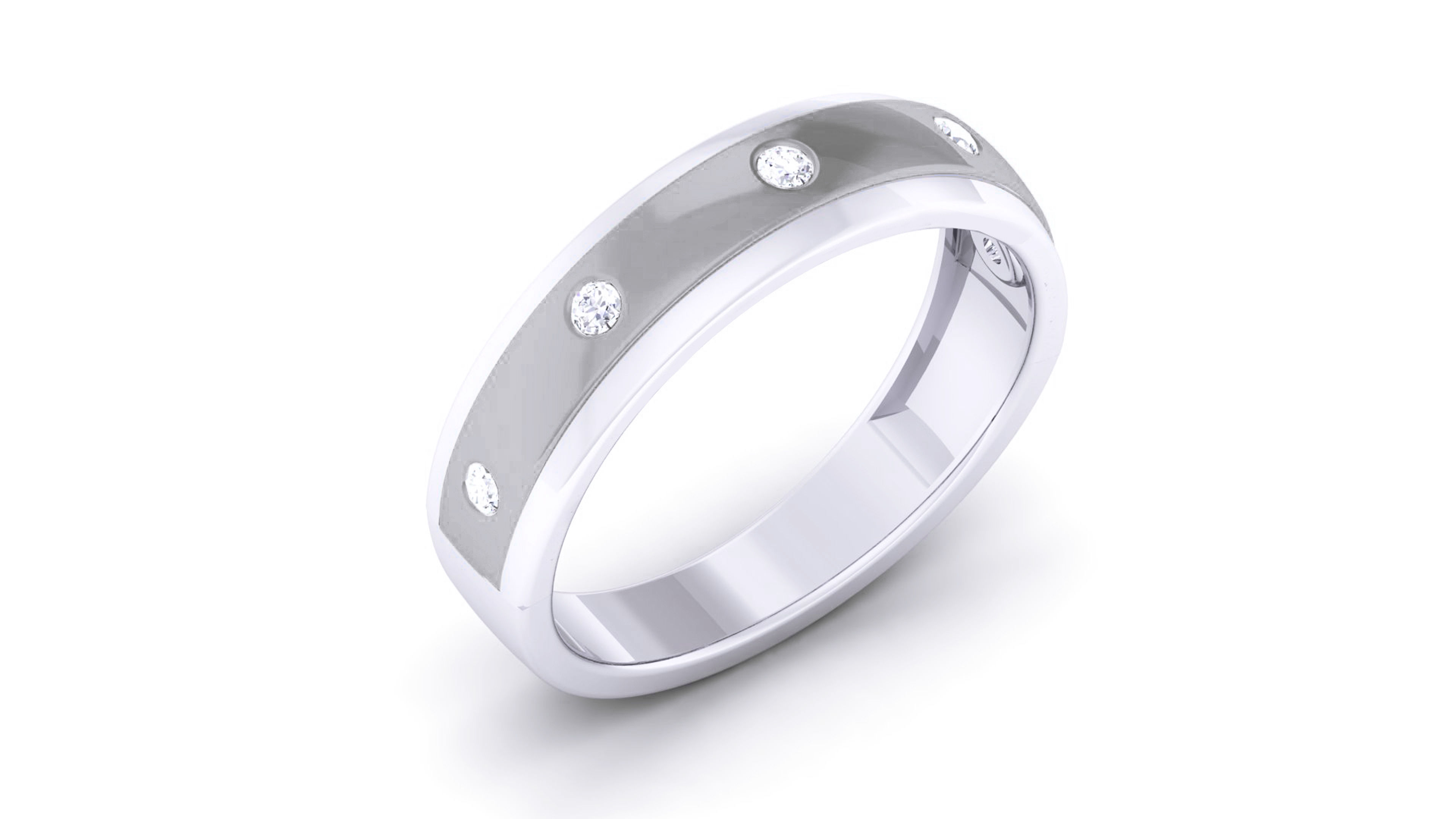 Couple Band Ring 3dm render detail  3D print model_19