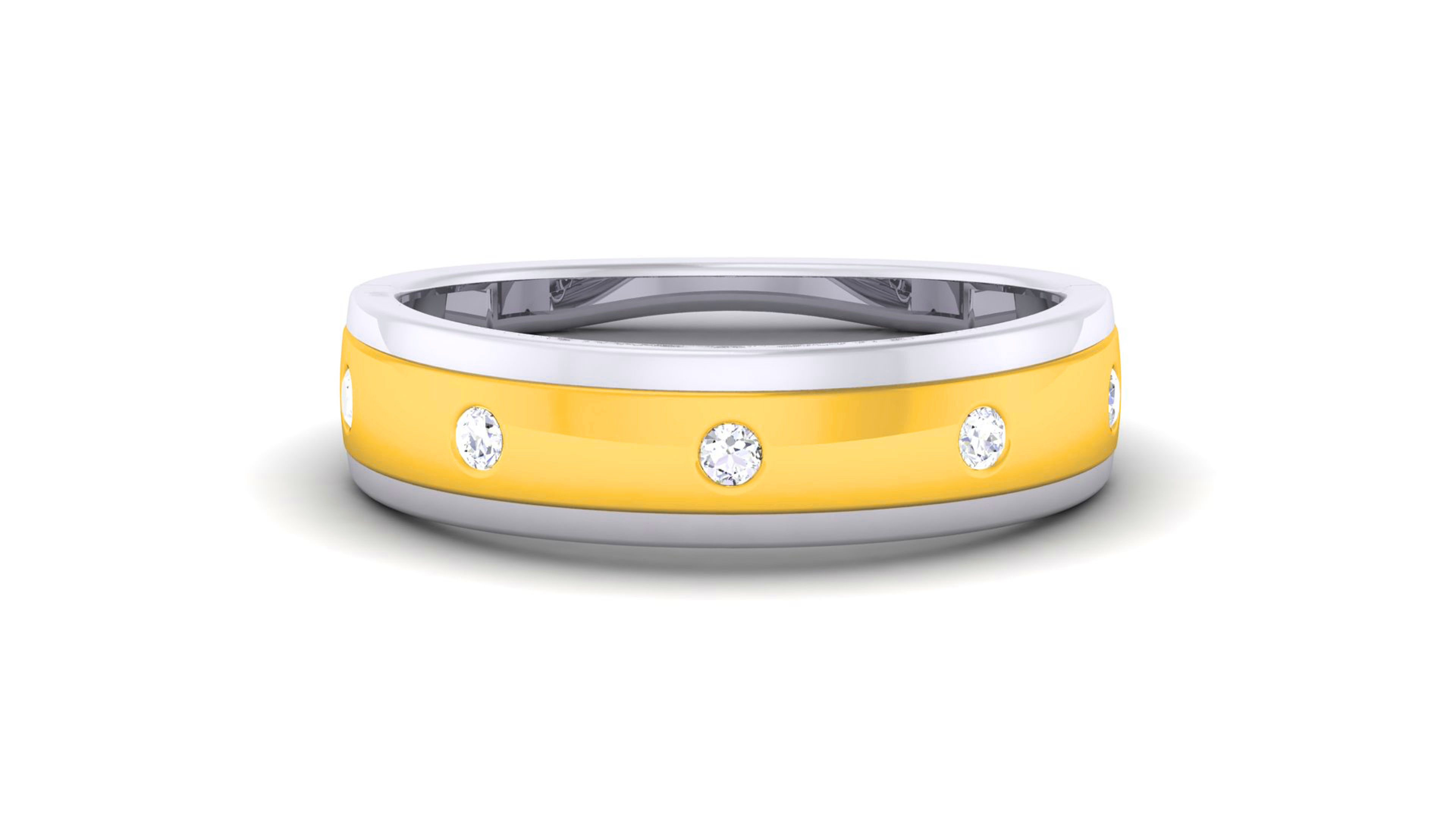 Couple Band Ring 3dm render detail  3D print model_24