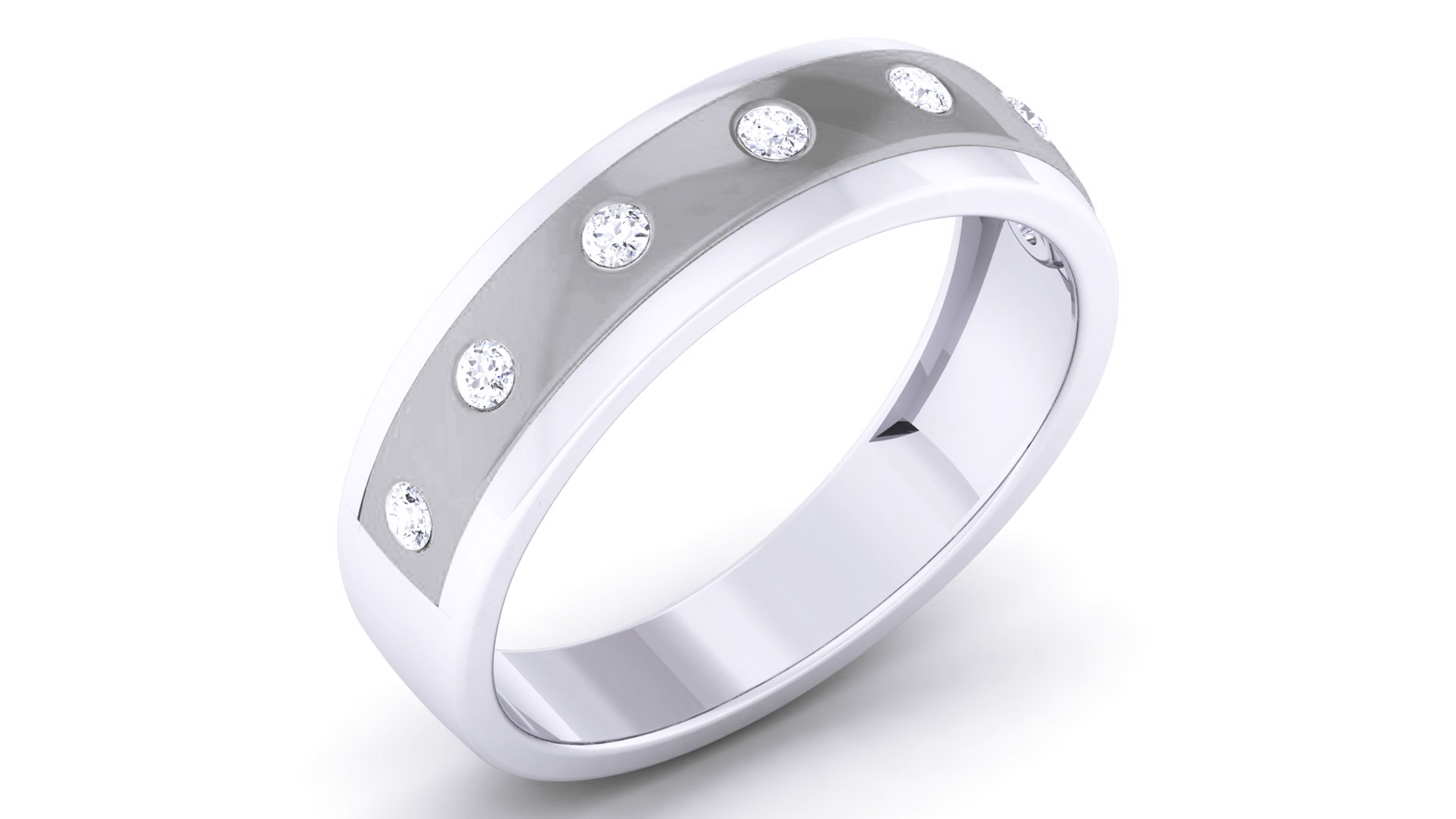Couple Band Ring 3dm render detail  3D print model_7