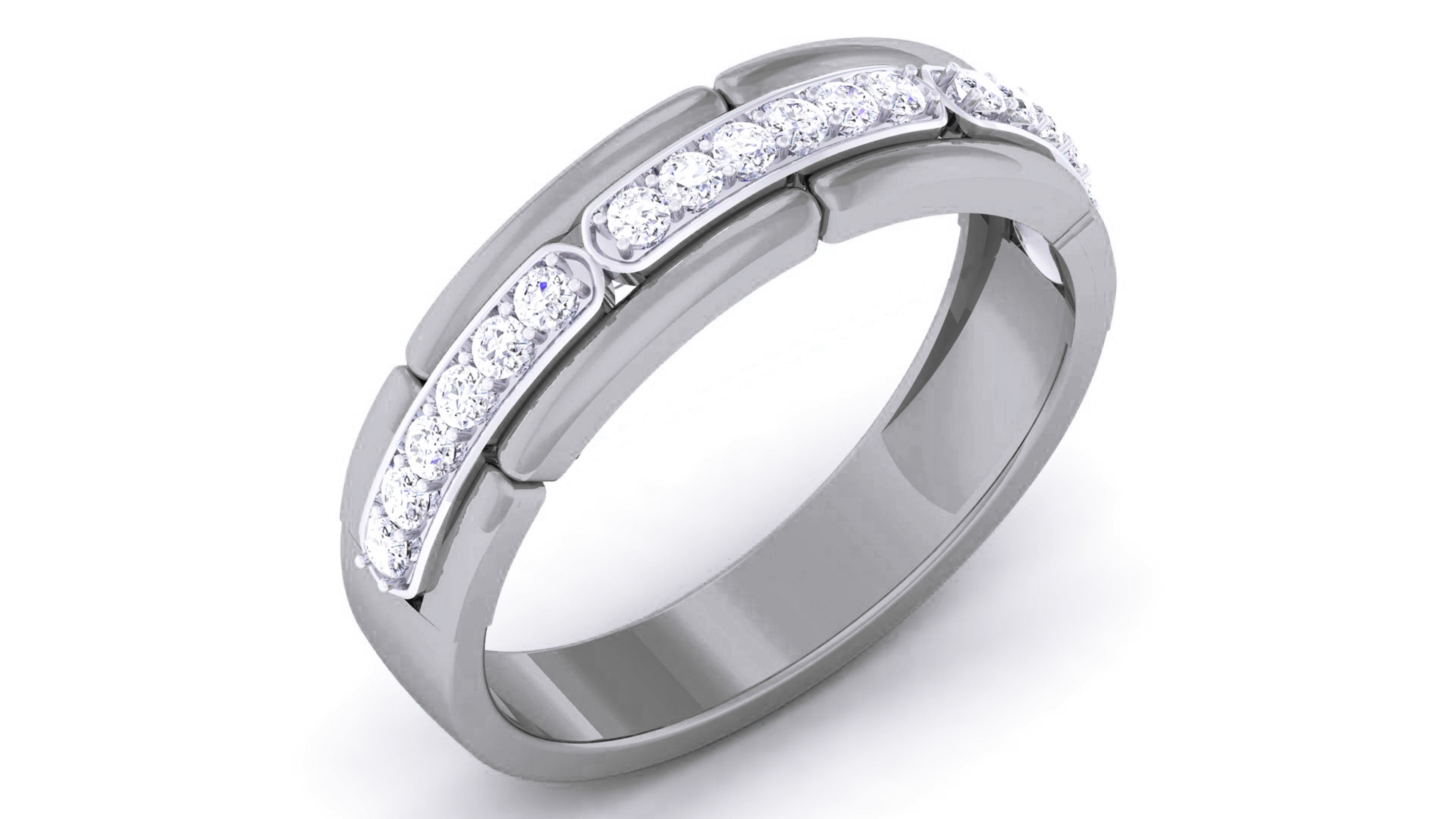 Couple Band Ring 3dm render detail  3D print model_7