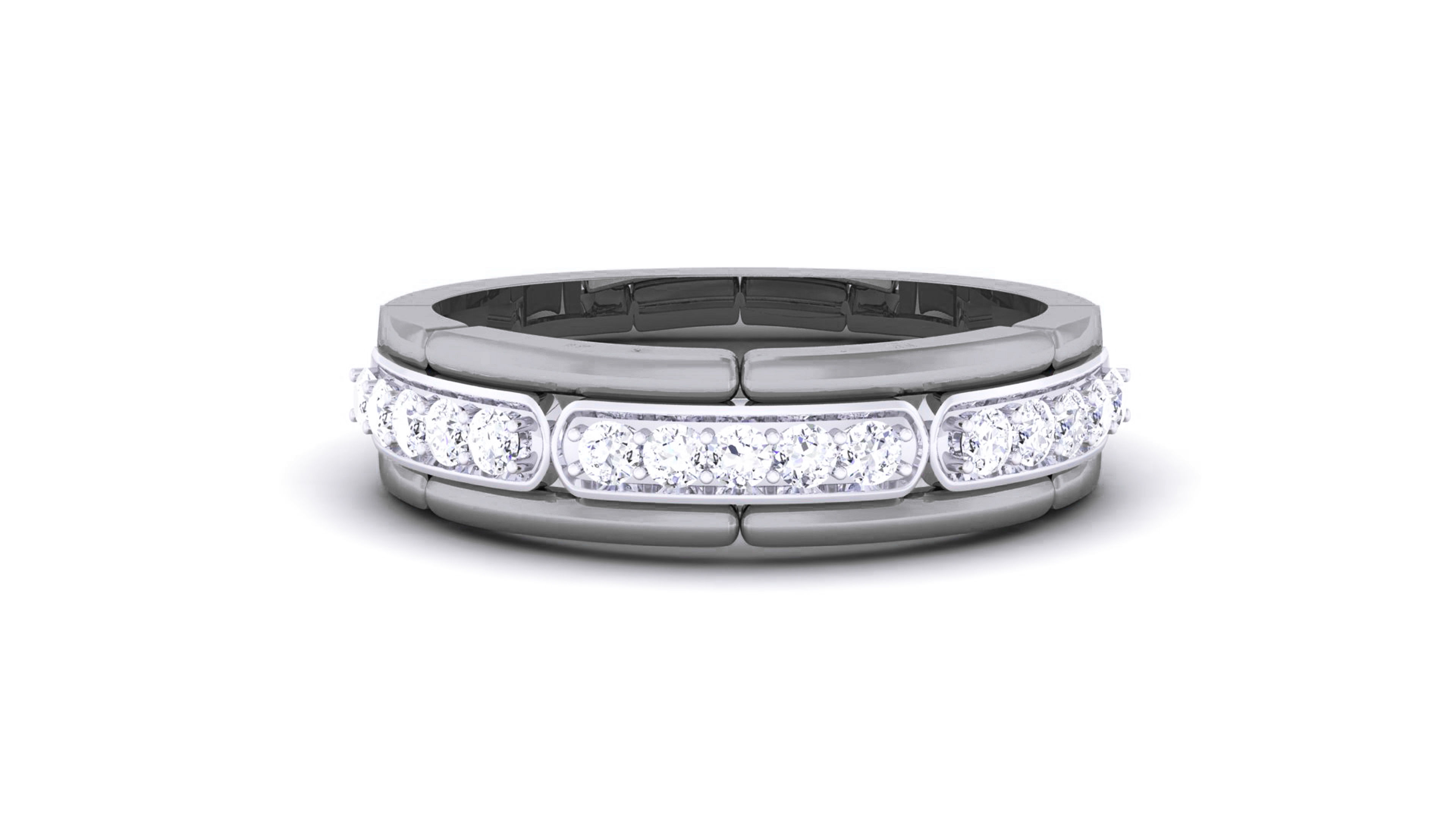 Couple Band Ring 3dm render detail  3D print model_25