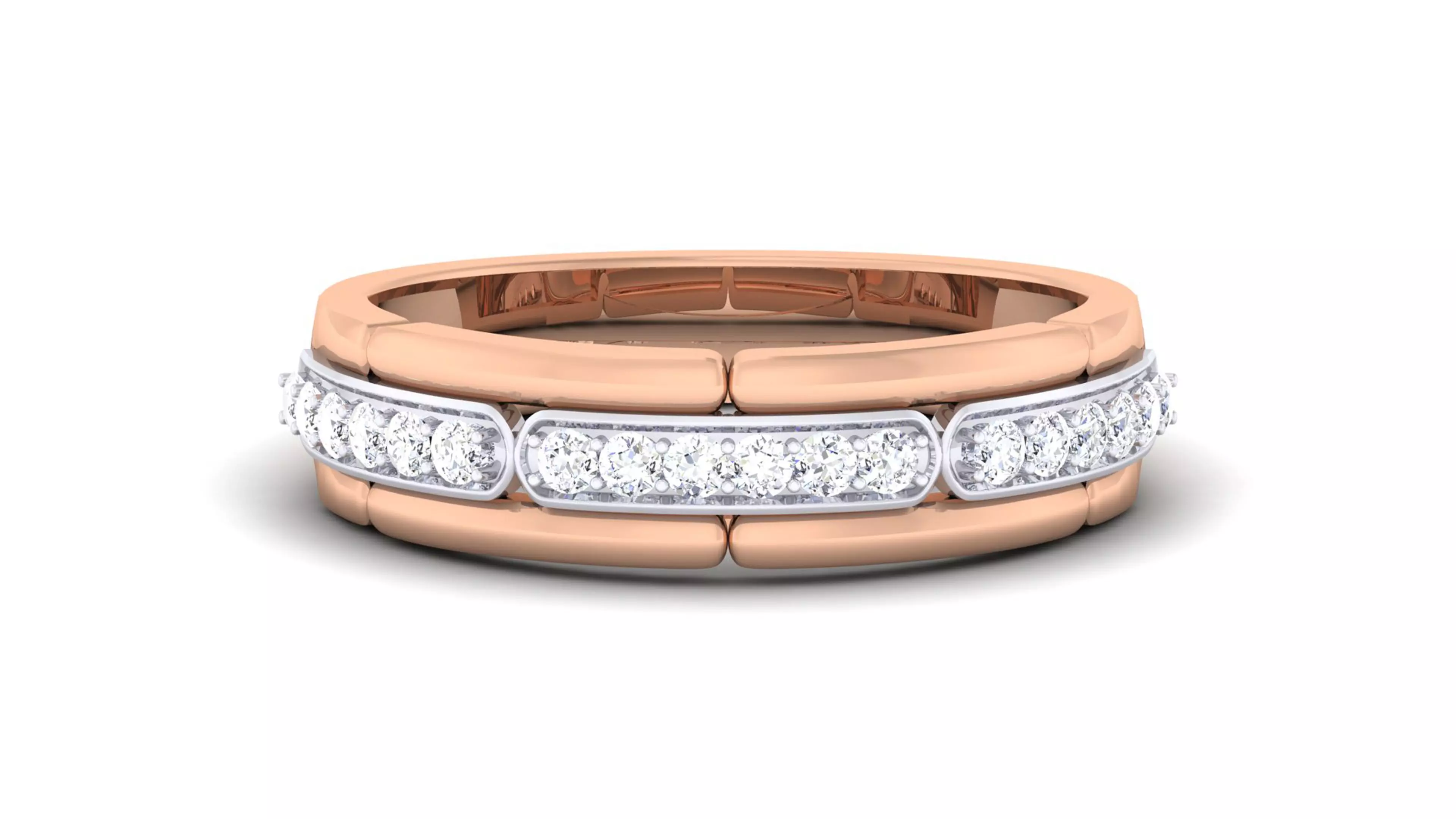 Couple Band Ring 3dm render detail  3D print model_0