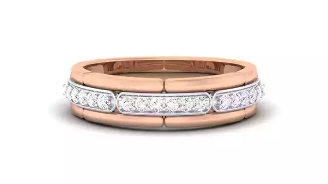 Couple Band Ring 3dm render detail  3D print model