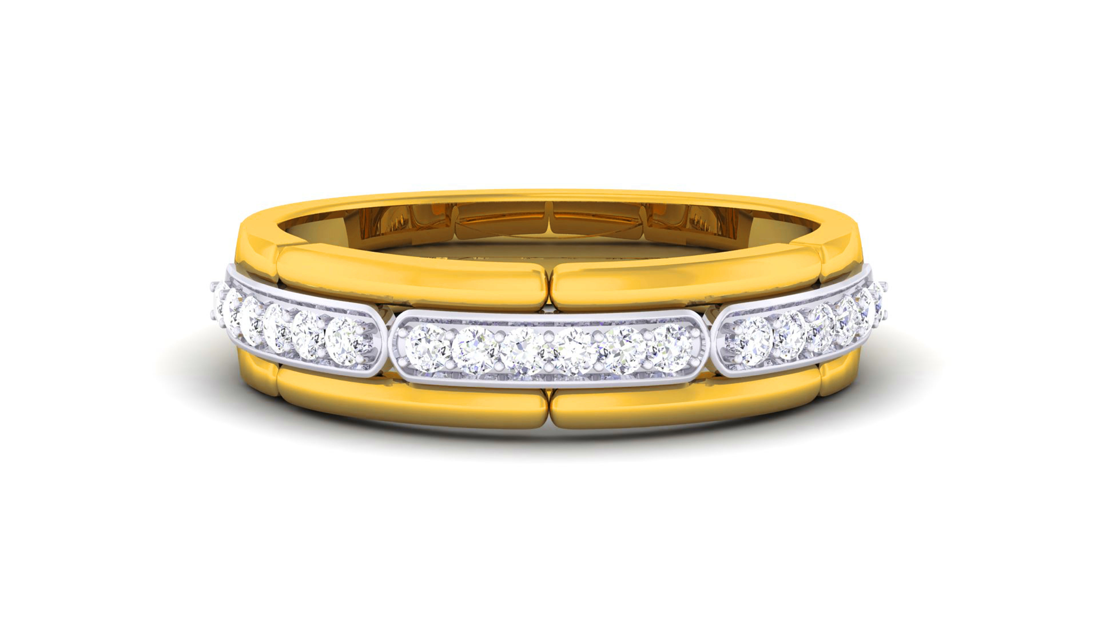 Couple Band Ring 3dm render detail  3D print model_12