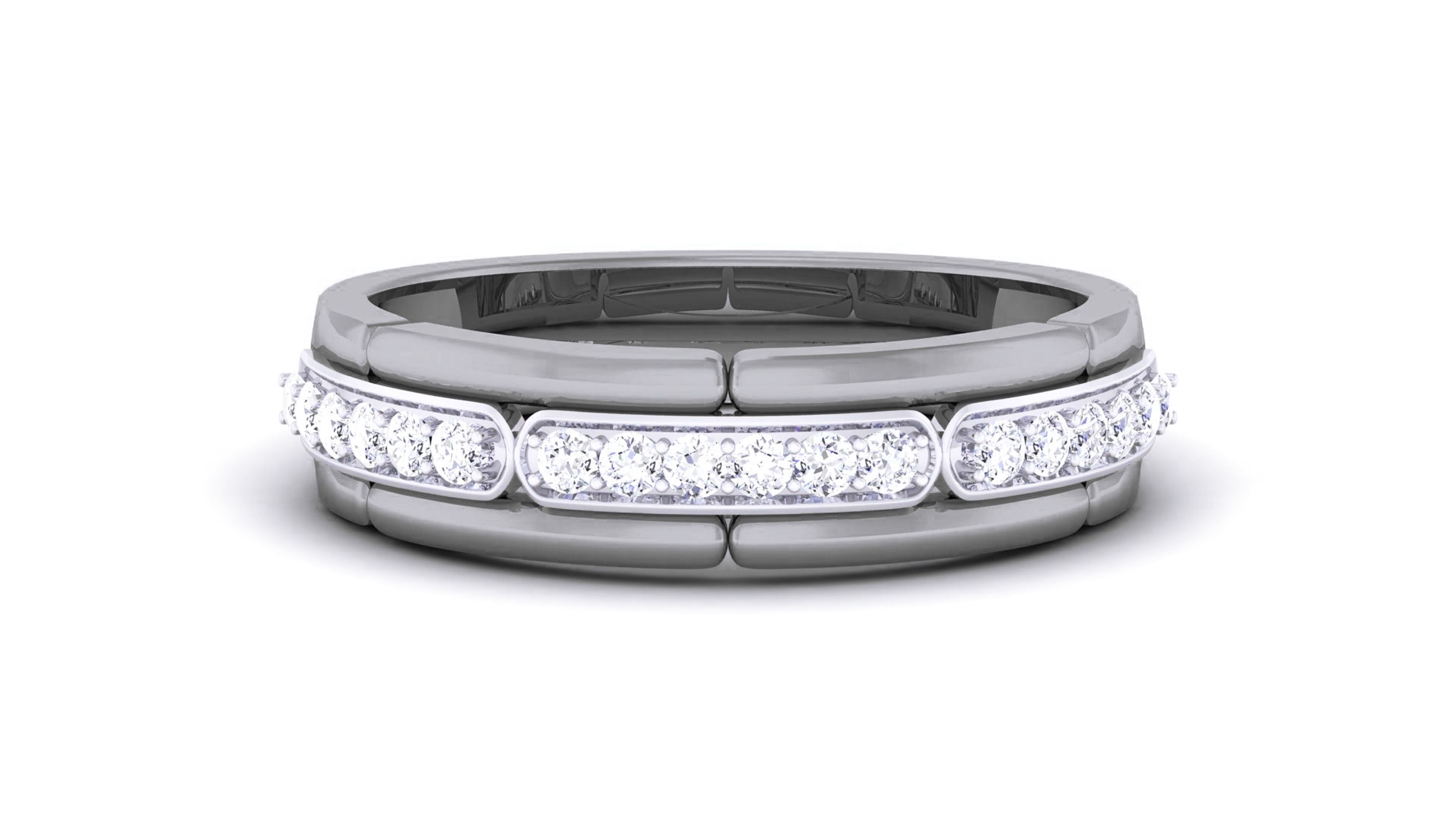 Couple Band Ring 3dm render detail  3D print model_13