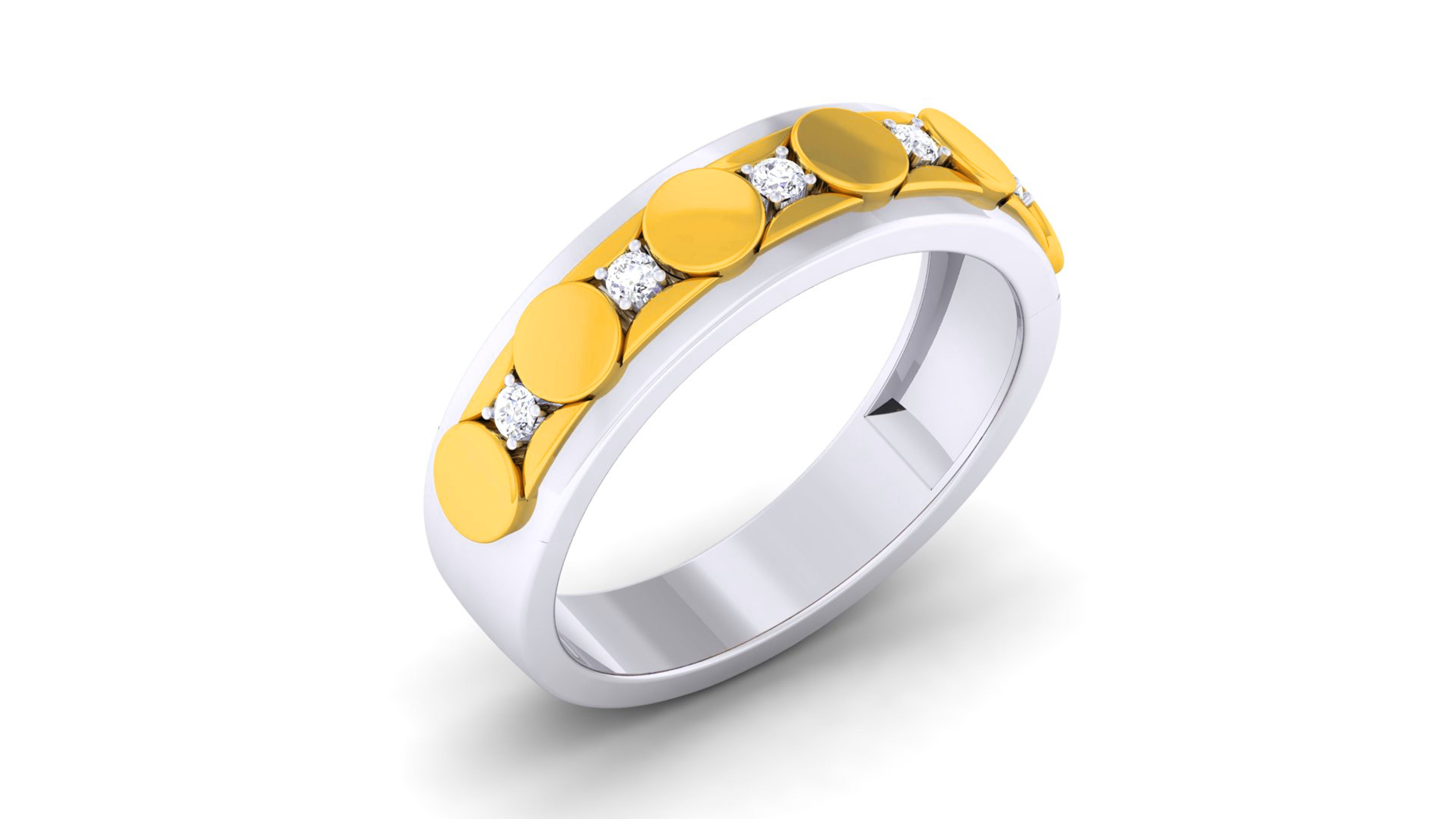 Couple Band Ring 3dm render detail  3D print model_18