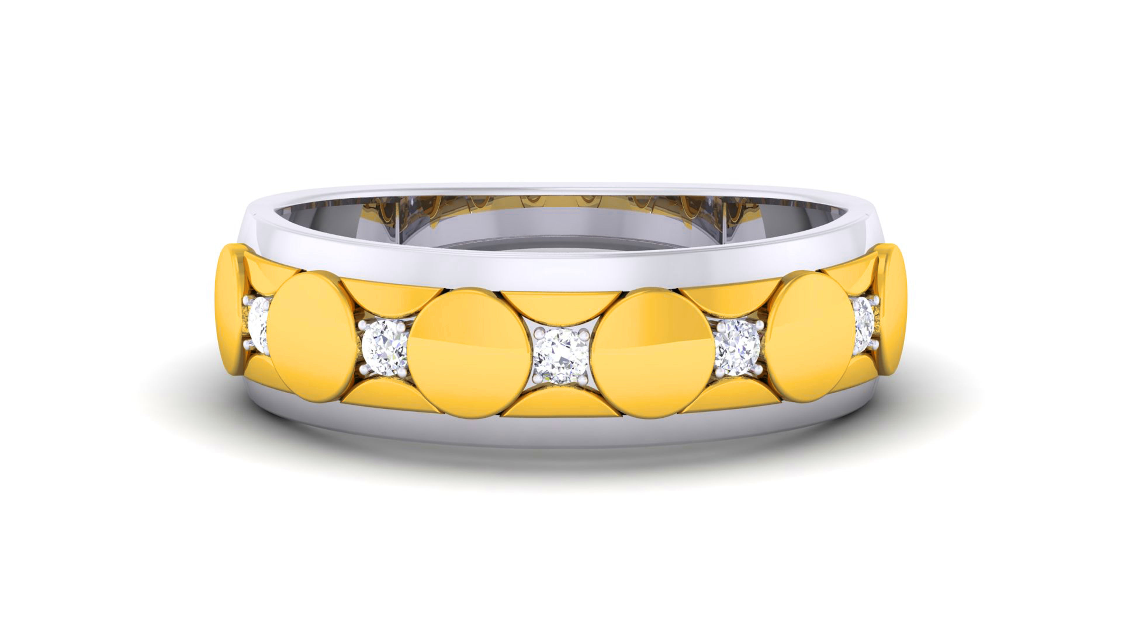 Couple Band Ring 3dm render detail  3D print model_12