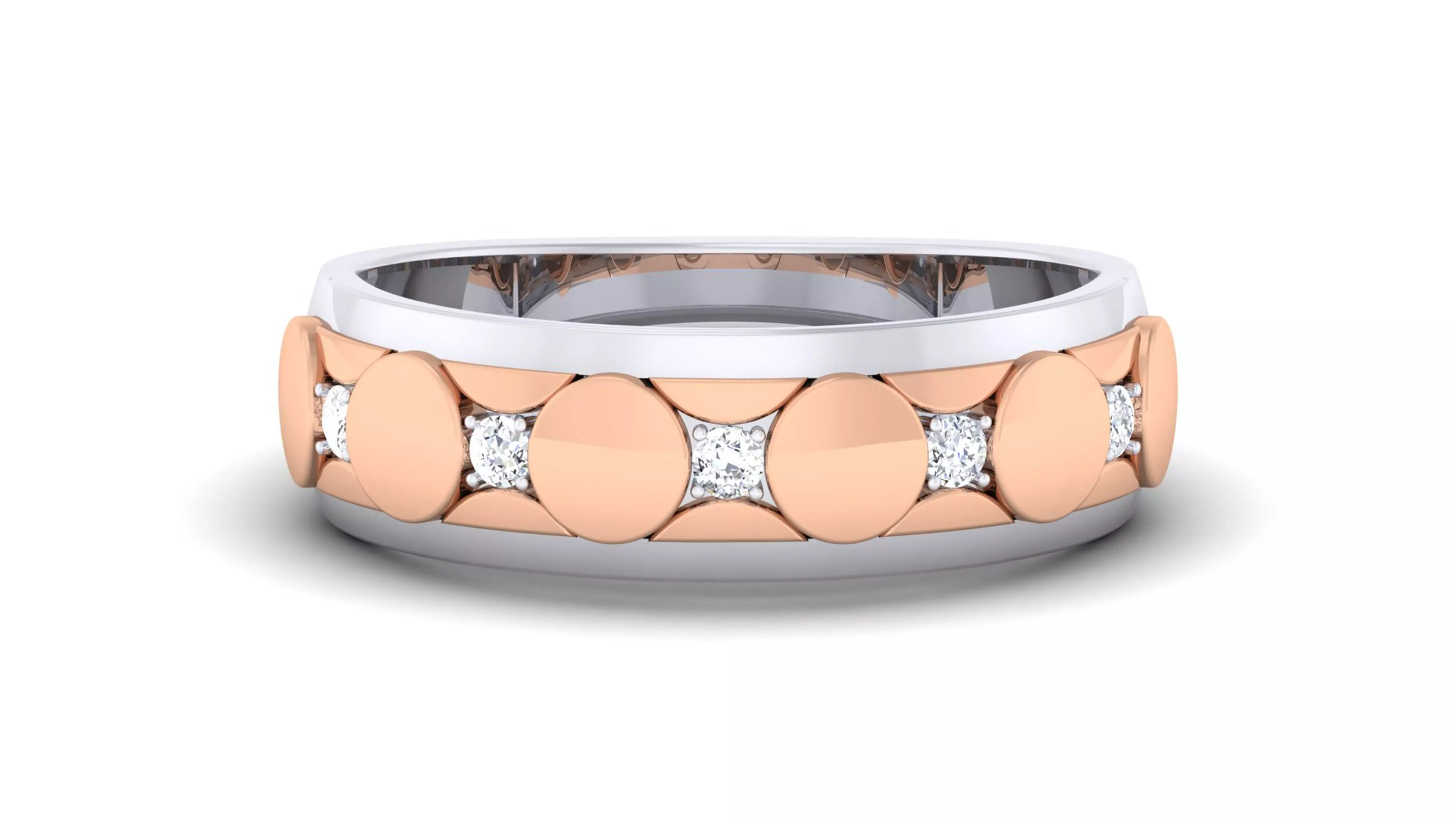 Couple Band Ring 3dm render detail  3D print model_0