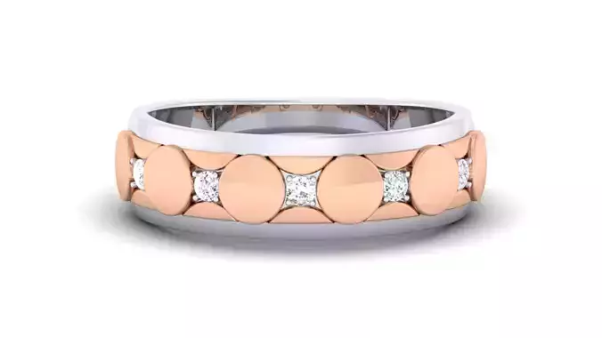 Couple Band Ring 3dm render detail  3D print model