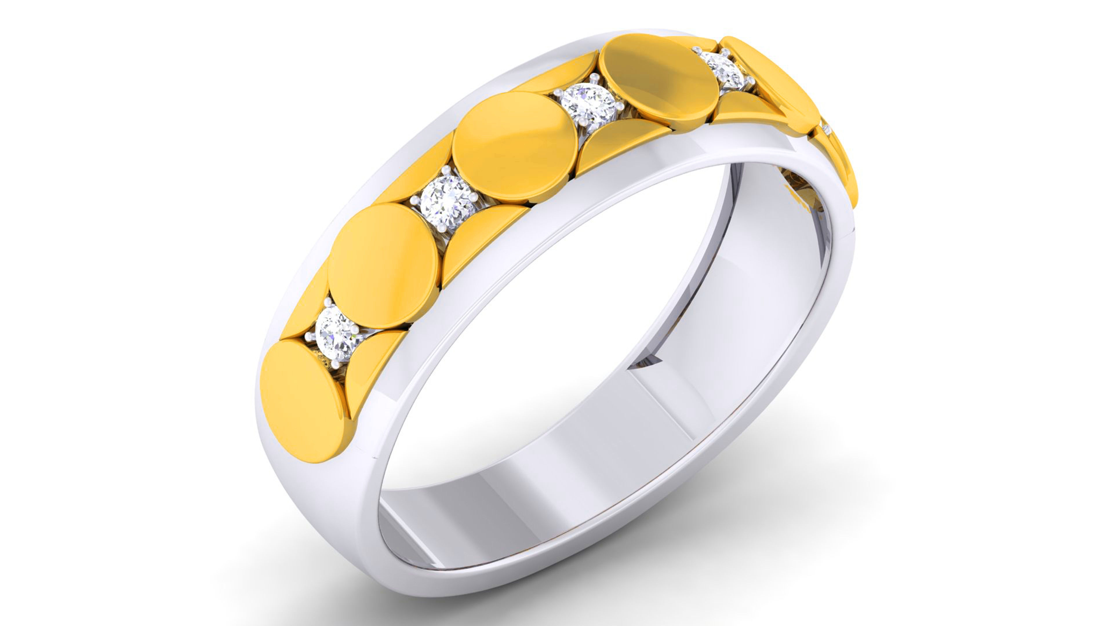 Couple Band Ring 3dm render detail  3D print model_7