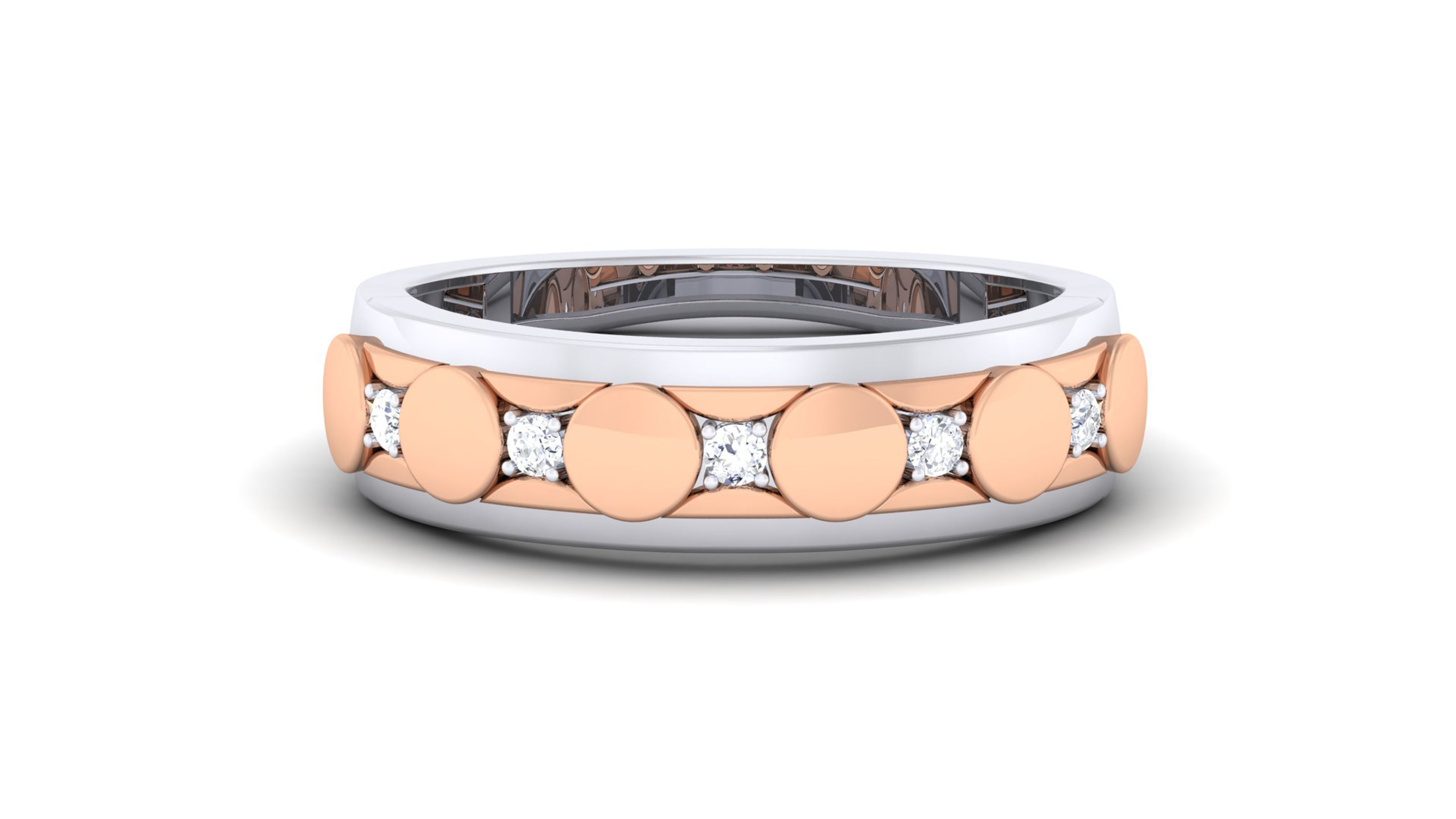 Couple Band Ring 3dm render detail  3D print model_23