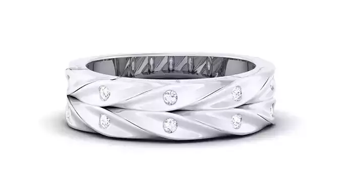 Couple Band Ring 3dm render detail  3D print model