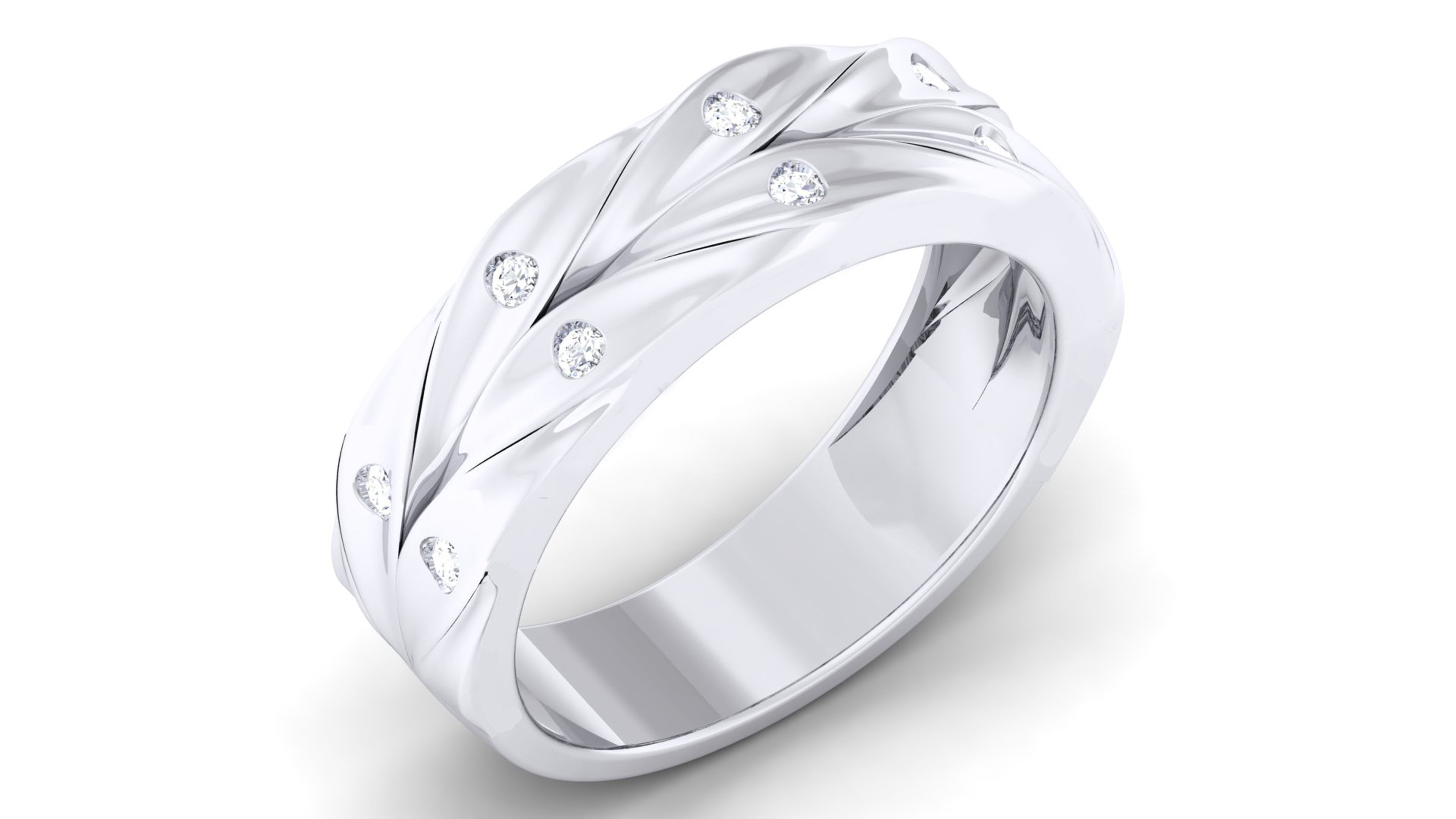 Couple Band Ring 3dm render detail  3D print model_4