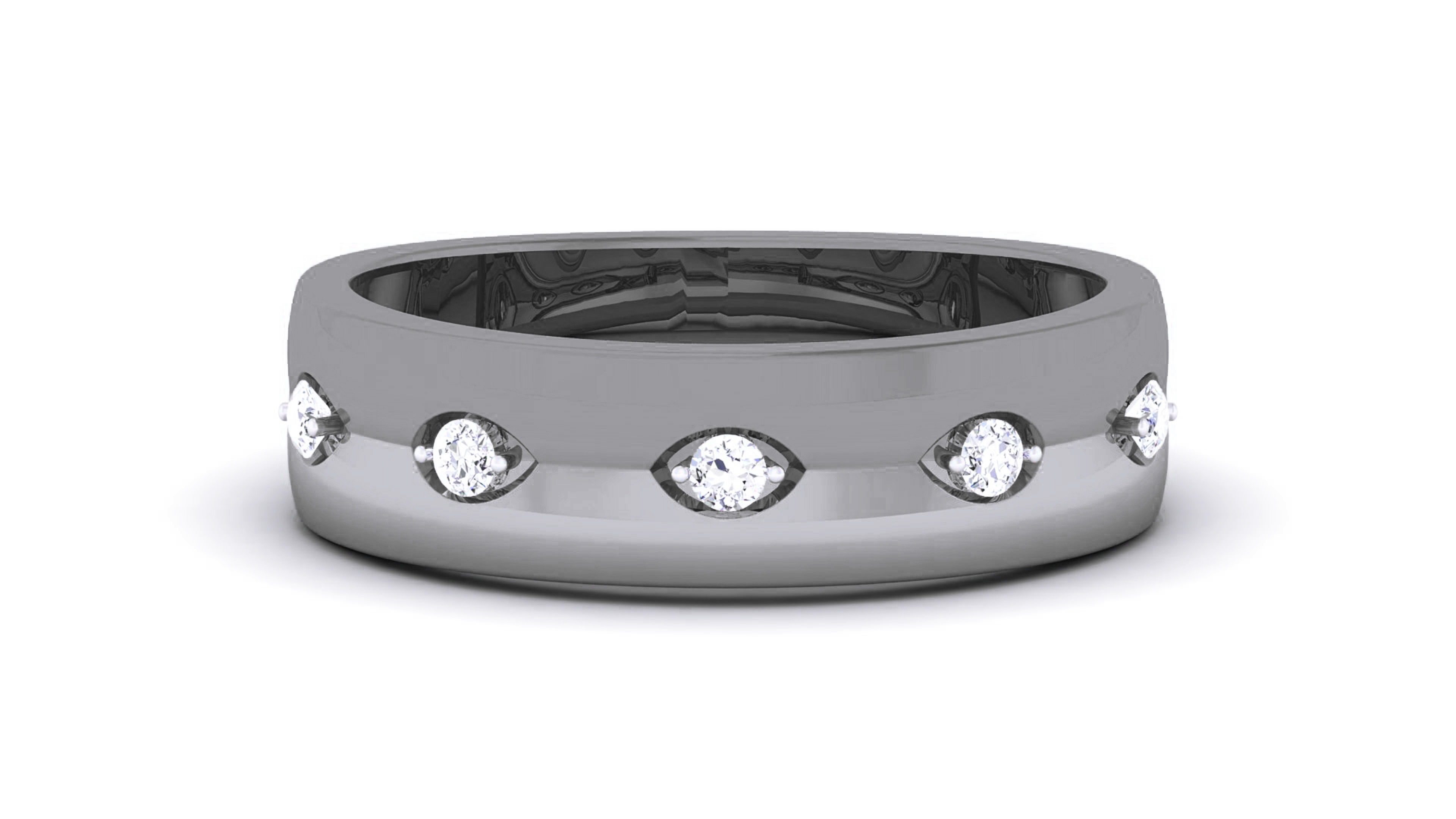 Couple Band Ring 3dm render detail  3D print model_13