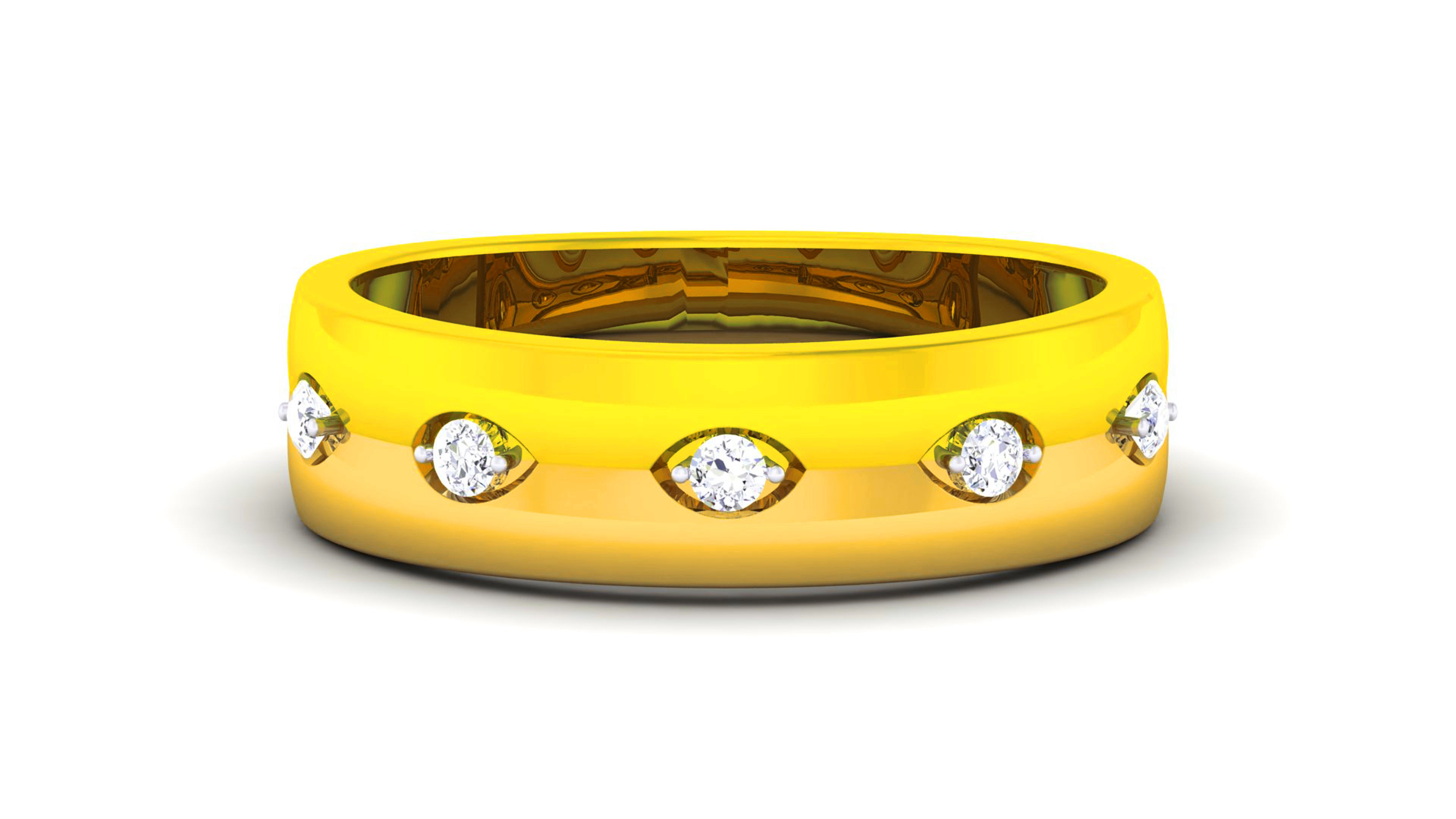 Couple Band Ring 3dm render detail  3D print model_12