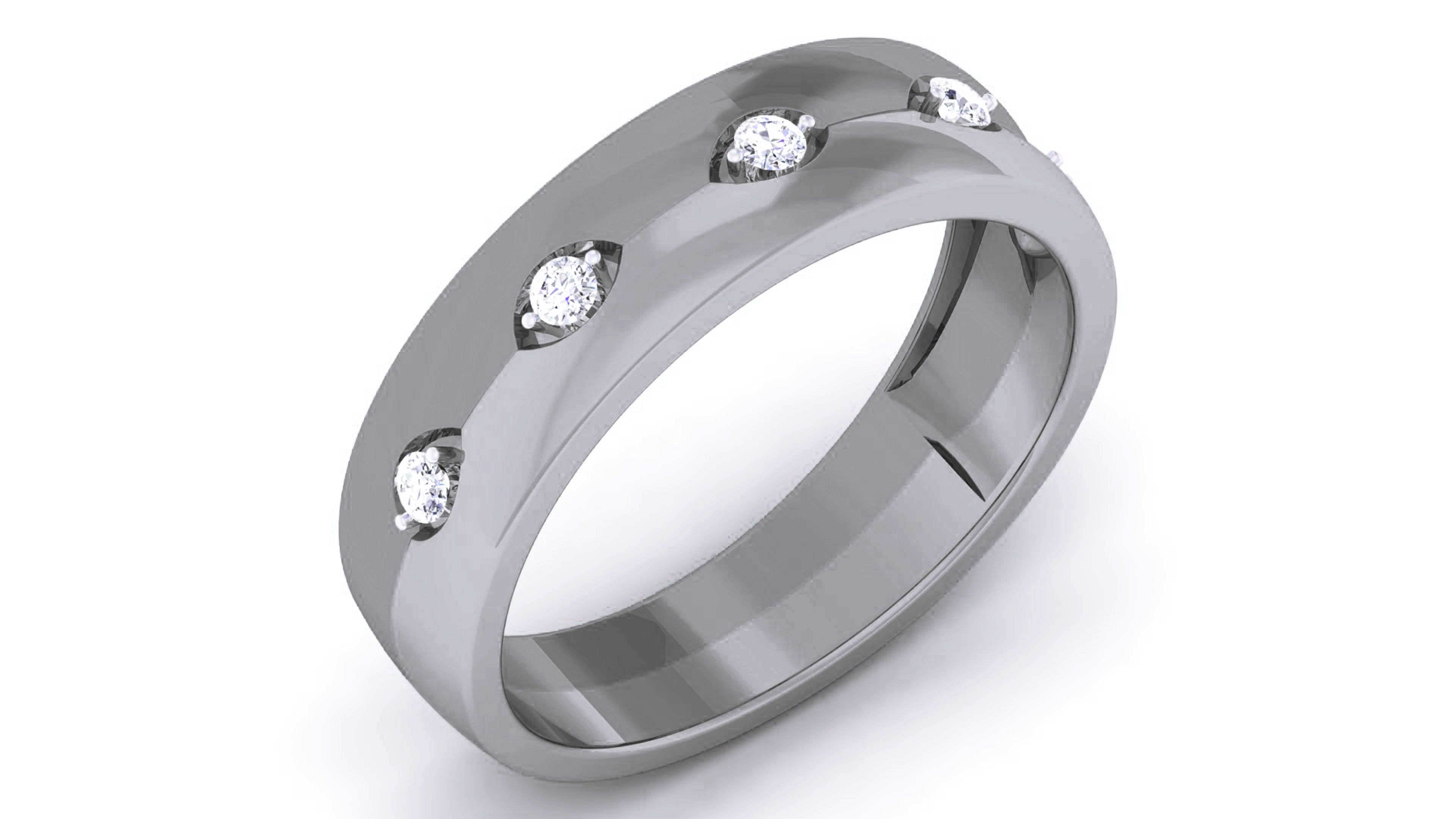 Couple Band Ring 3dm render detail  3D print model_8