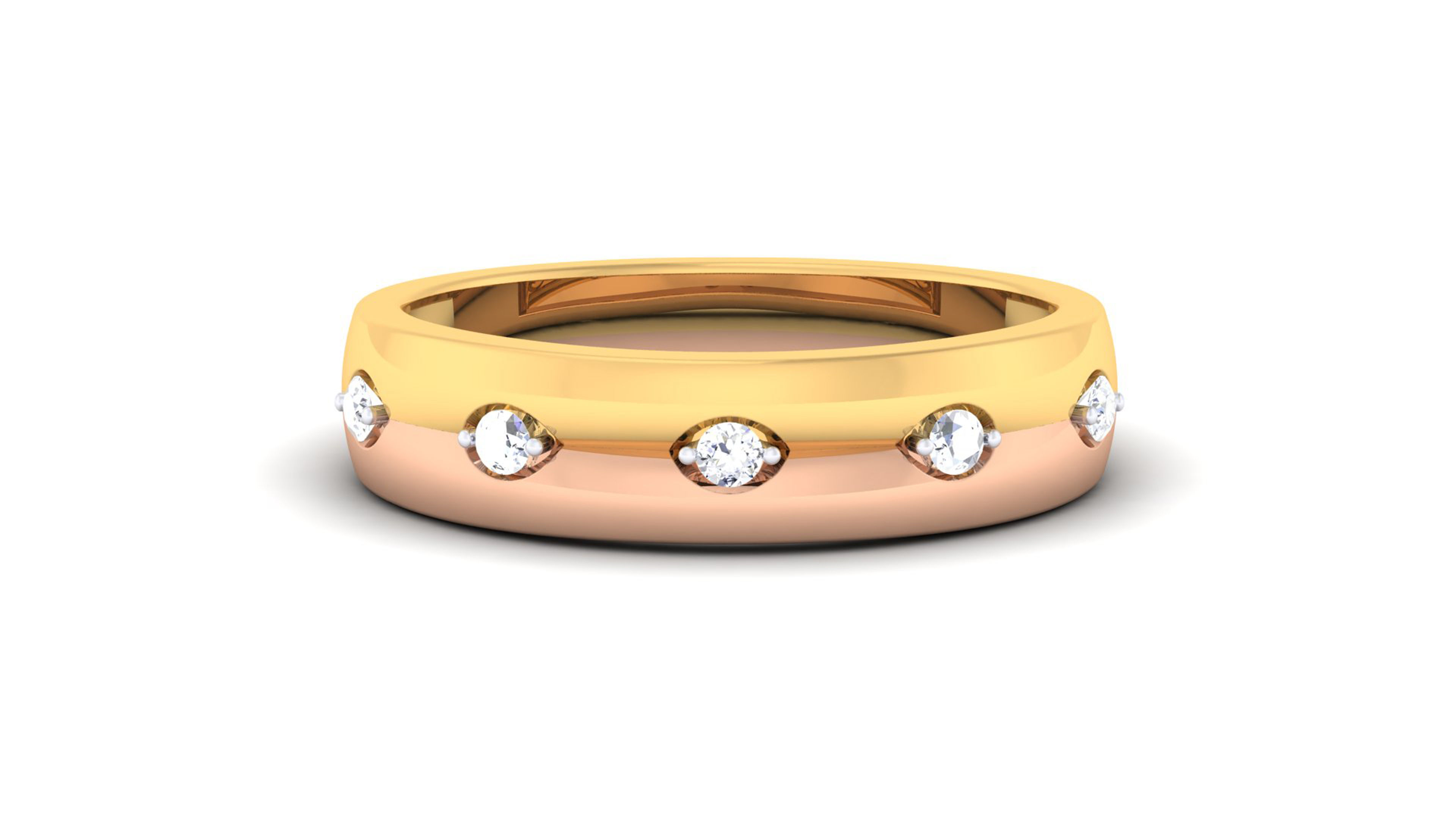 Couple Band Ring 3dm render detail  3D print model_25