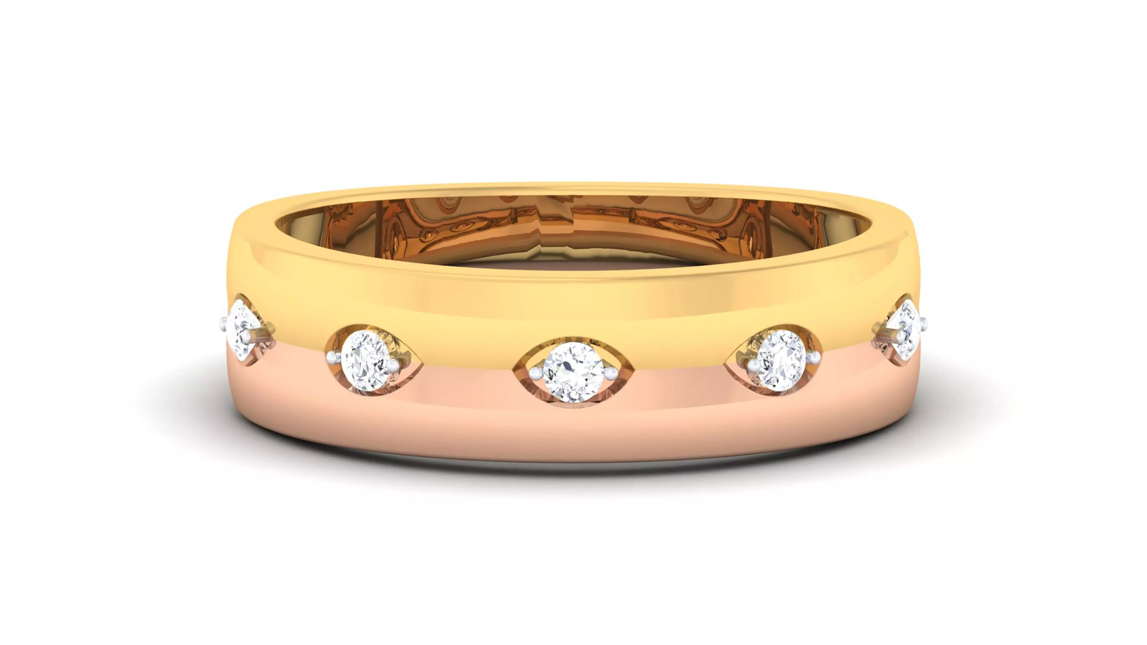 Couple Band Ring 3dm render detail  3D print model_0