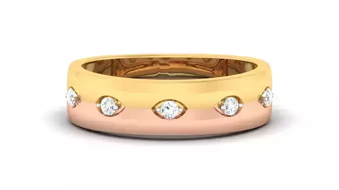 Couple Band Ring 3dm render detail  3D print model