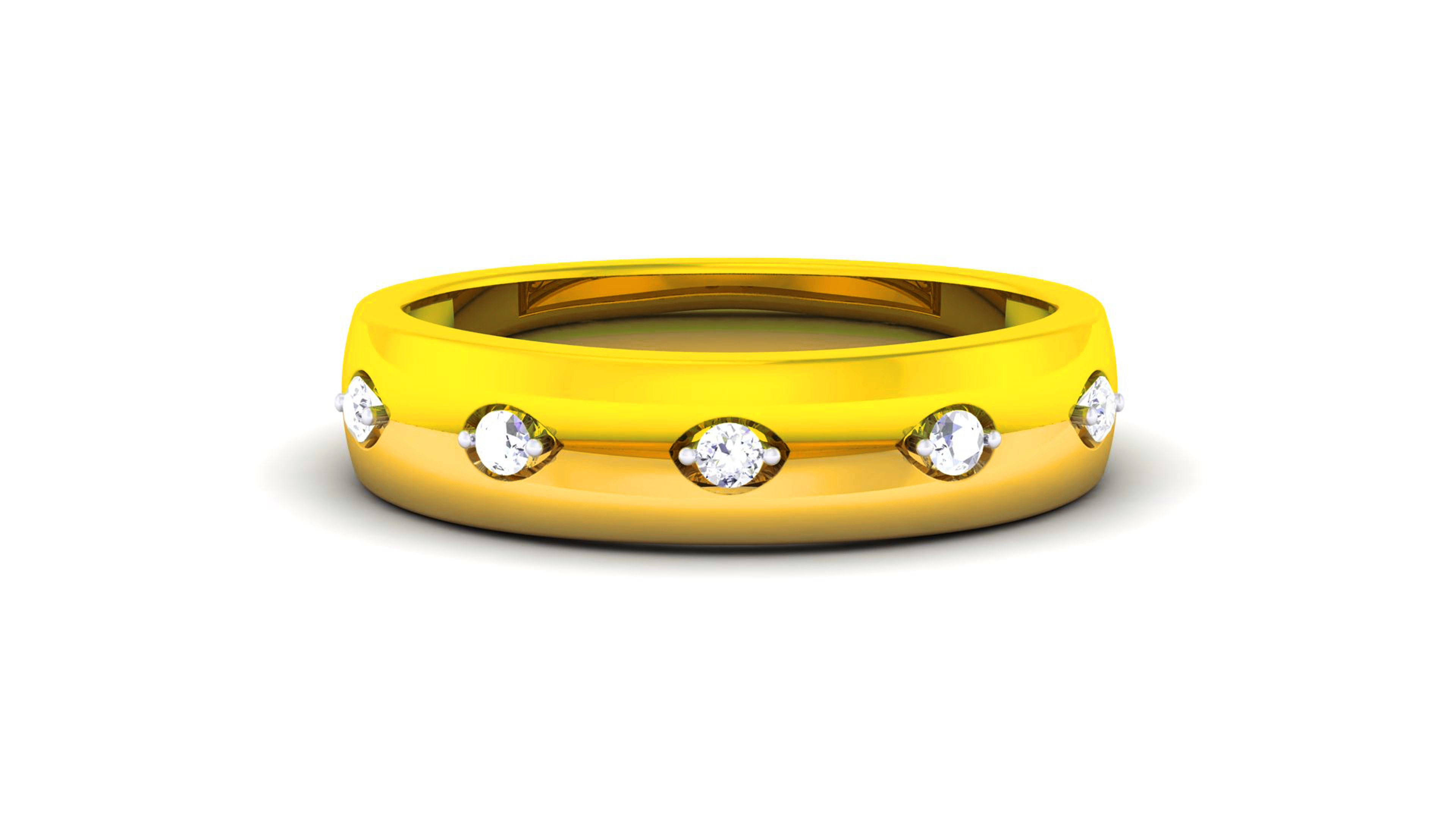 Couple Band Ring 3dm render detail  3D print model_23