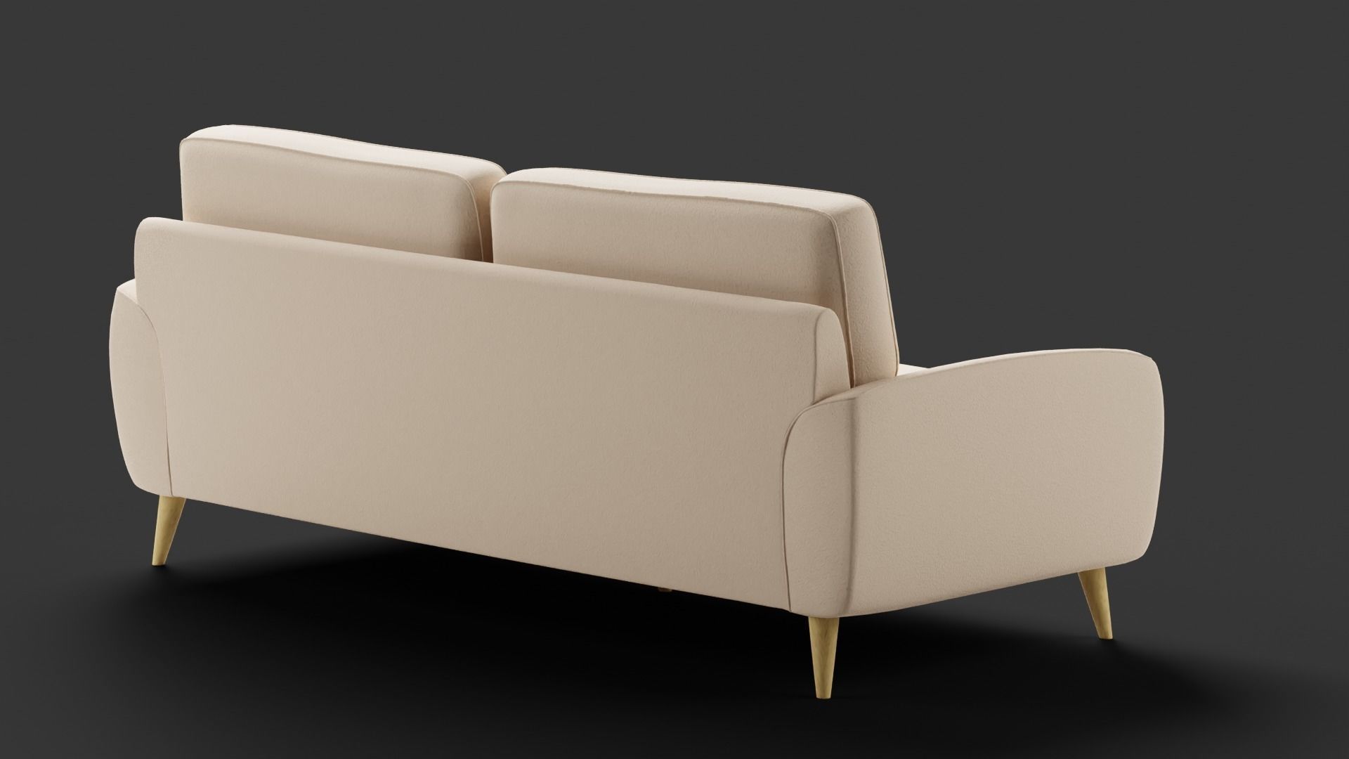  Darby Couch Low-poly 3D model_4