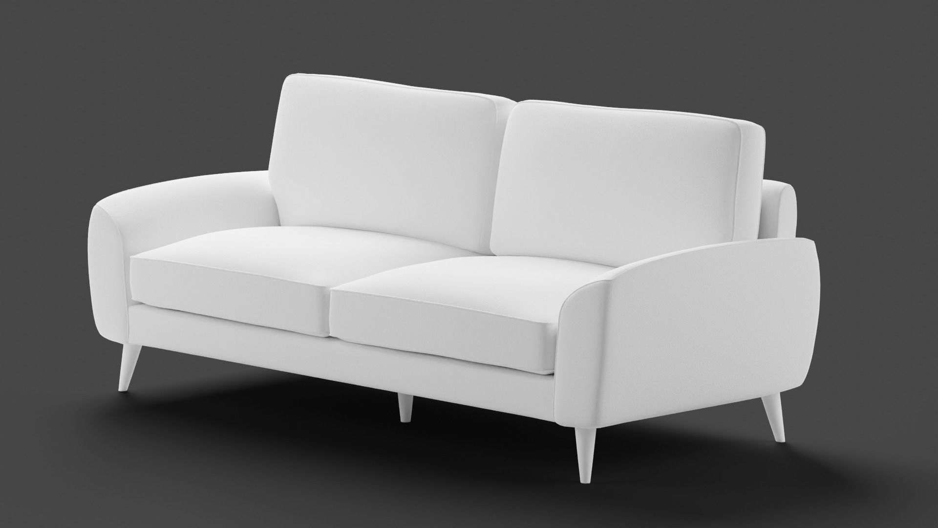  Darby Couch Low-poly 3D model_2
