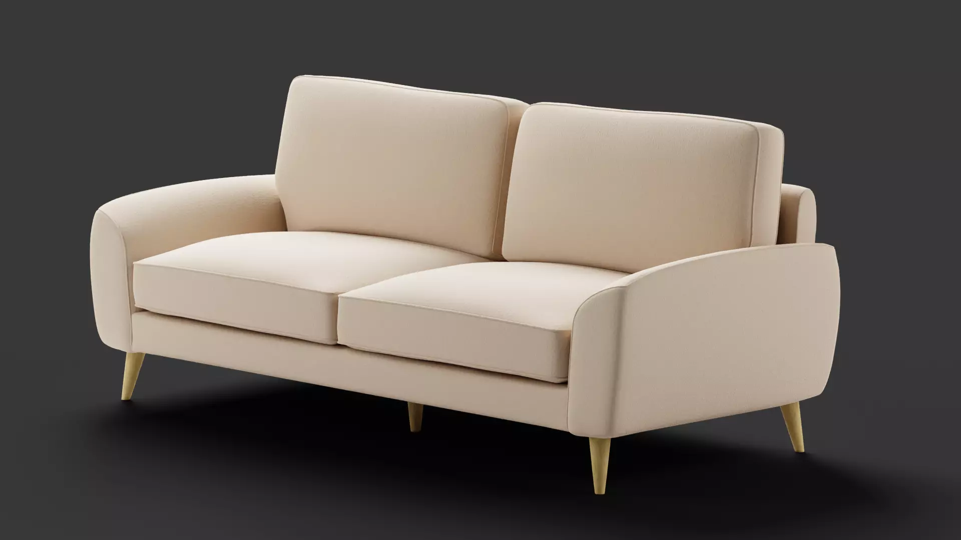  Darby Couch Low-poly 3D model_0