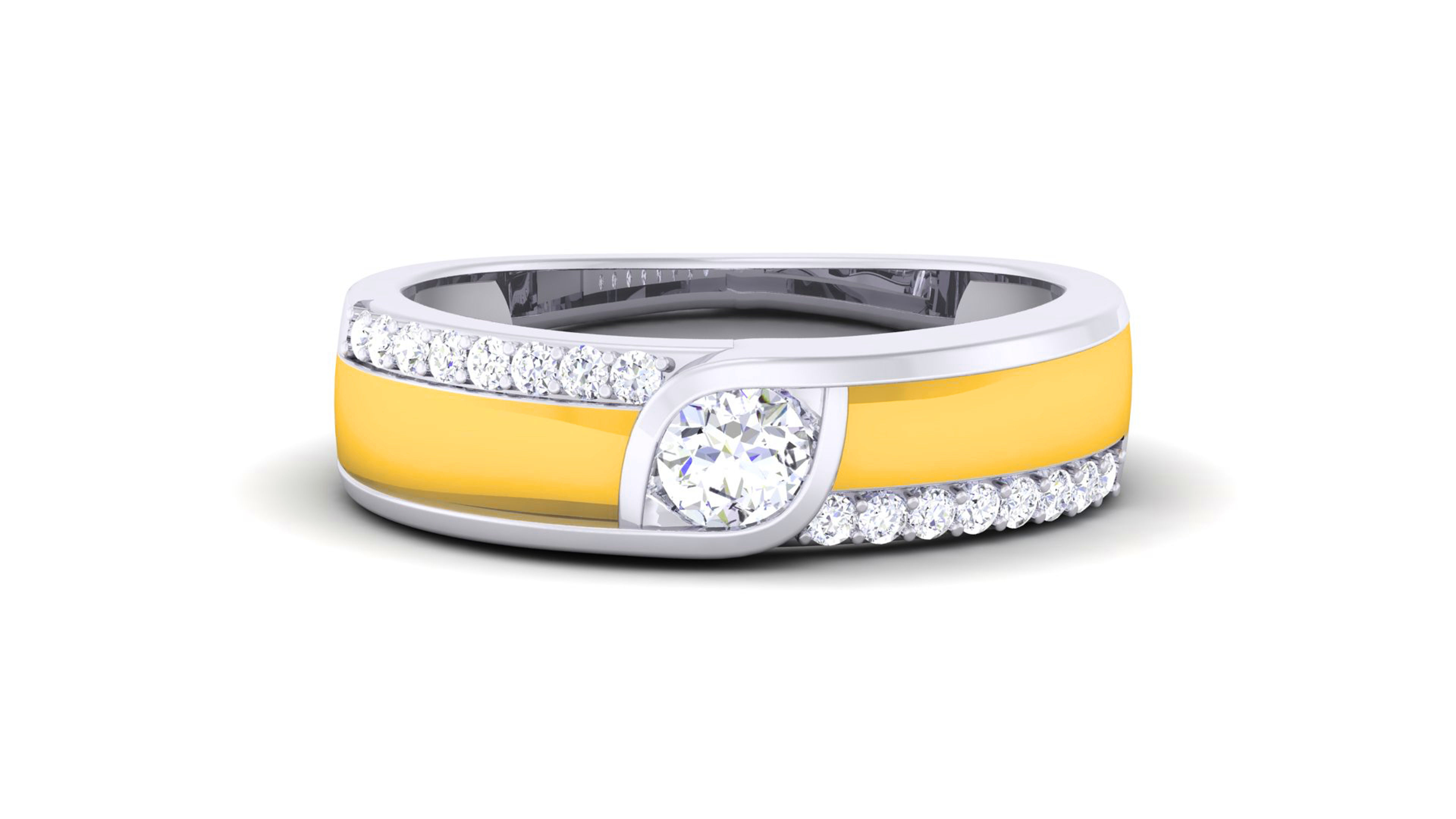 Couple Band Ring 3dm render detail 3D print model_24