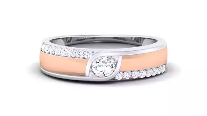 Couple Band Ring 3dm render detail 