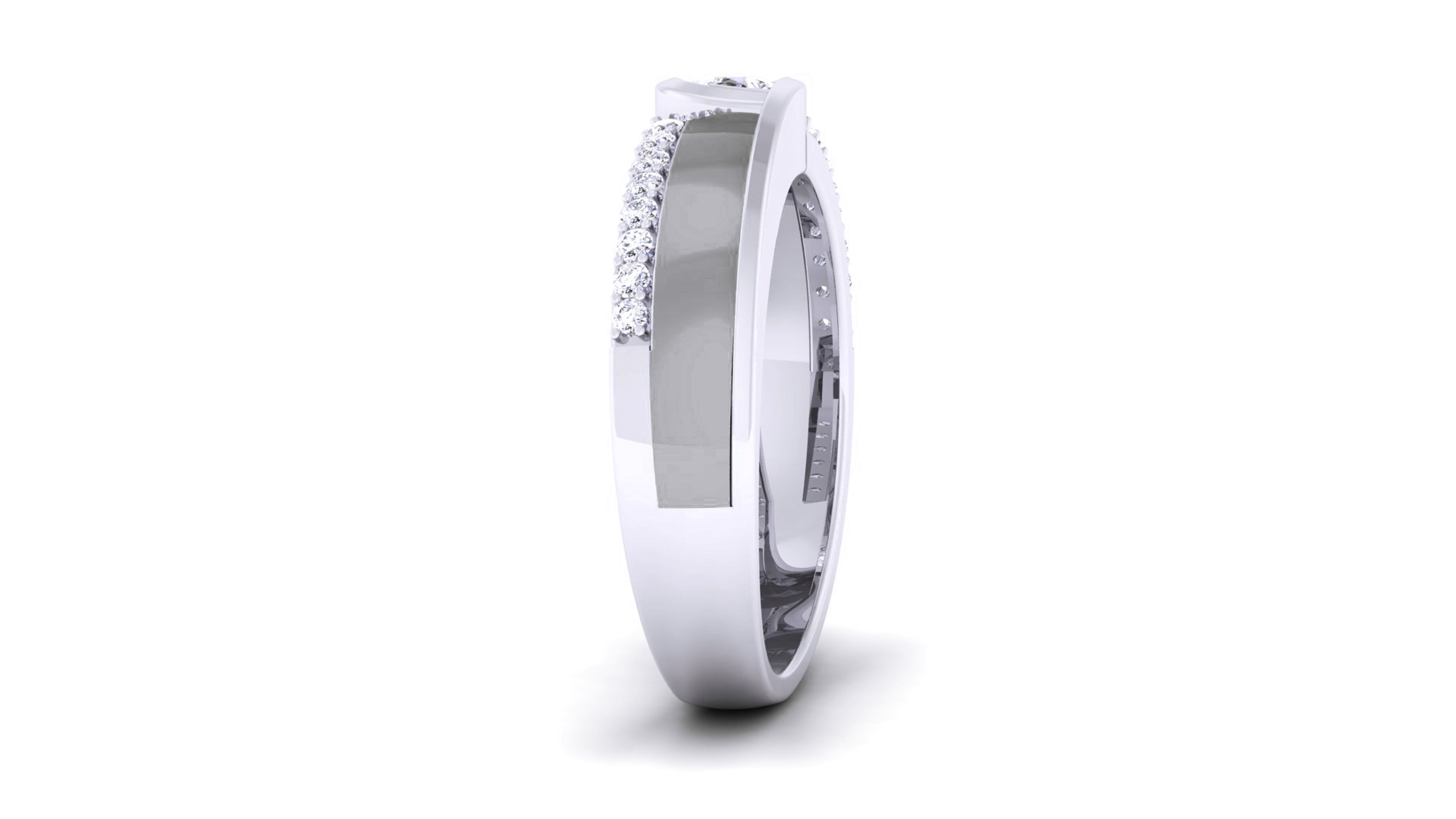 Couple Band Ring 3dm render detail 3D print model_22