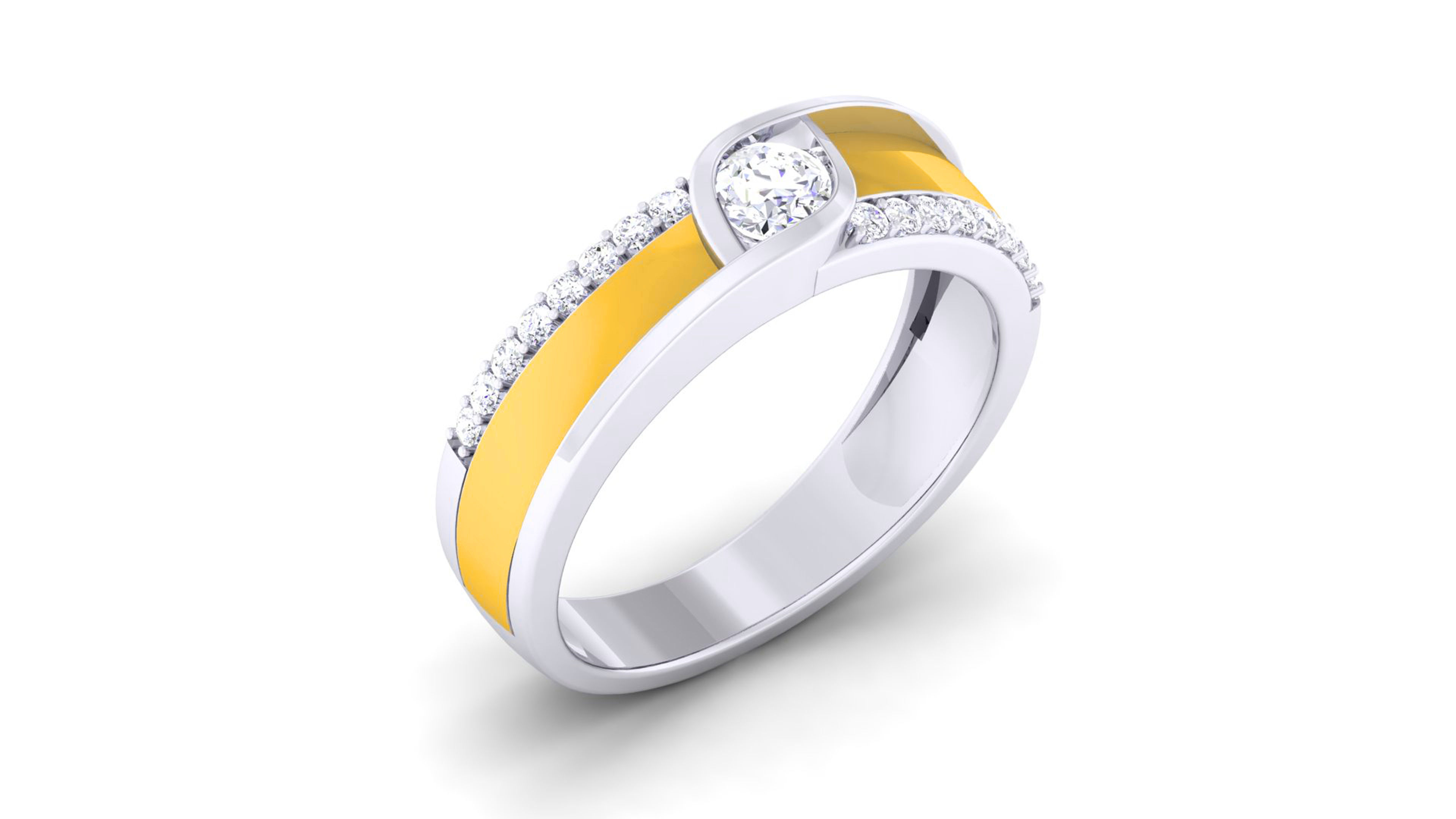 Couple Band Ring 3dm render detail 3D print model_18