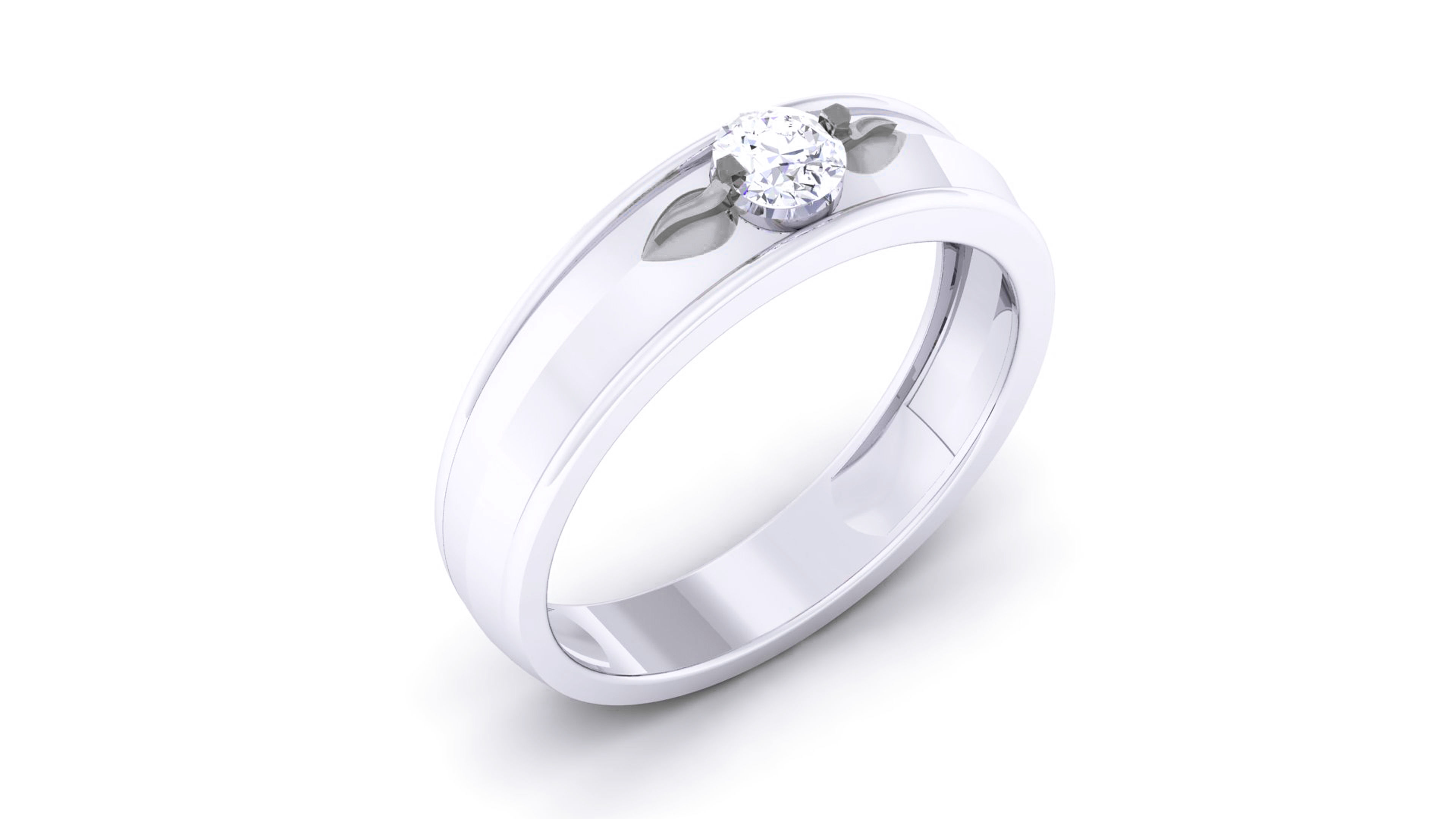 Couple Band Ring 3dm render detail  3D print model_19