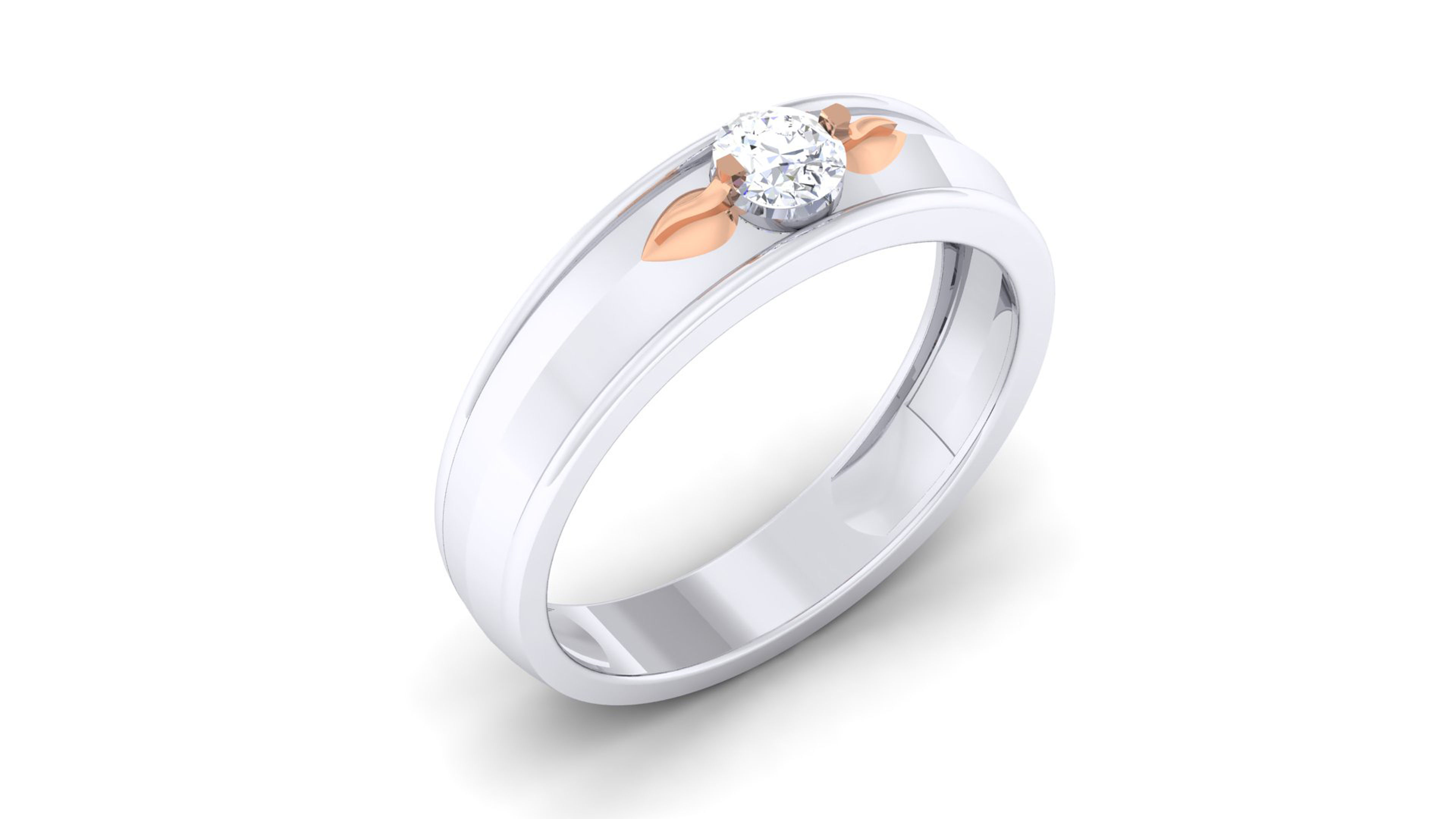 Couple Band Ring 3dm render detail  3D print model_17