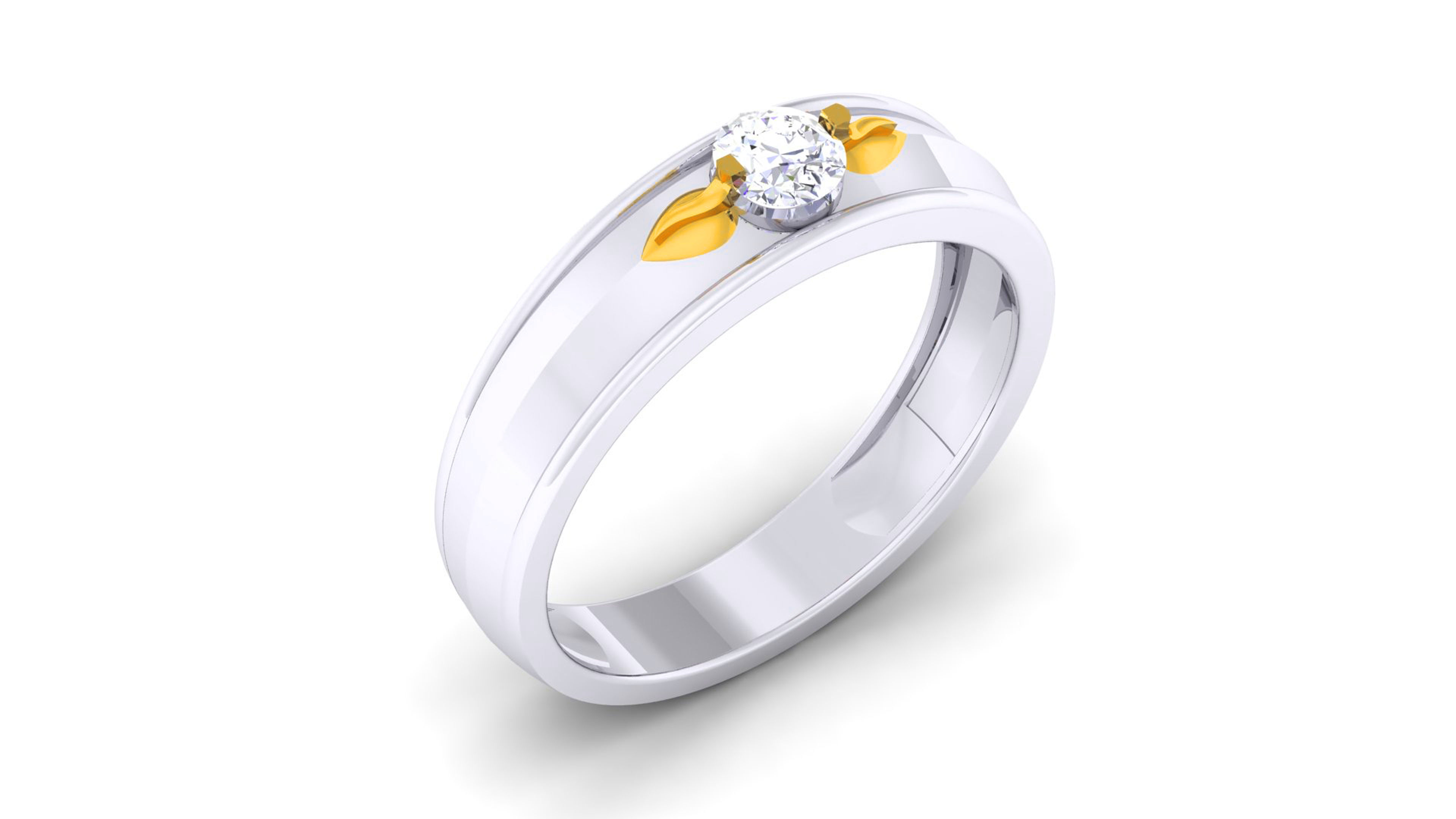 Couple Band Ring 3dm render detail  3D print model_18