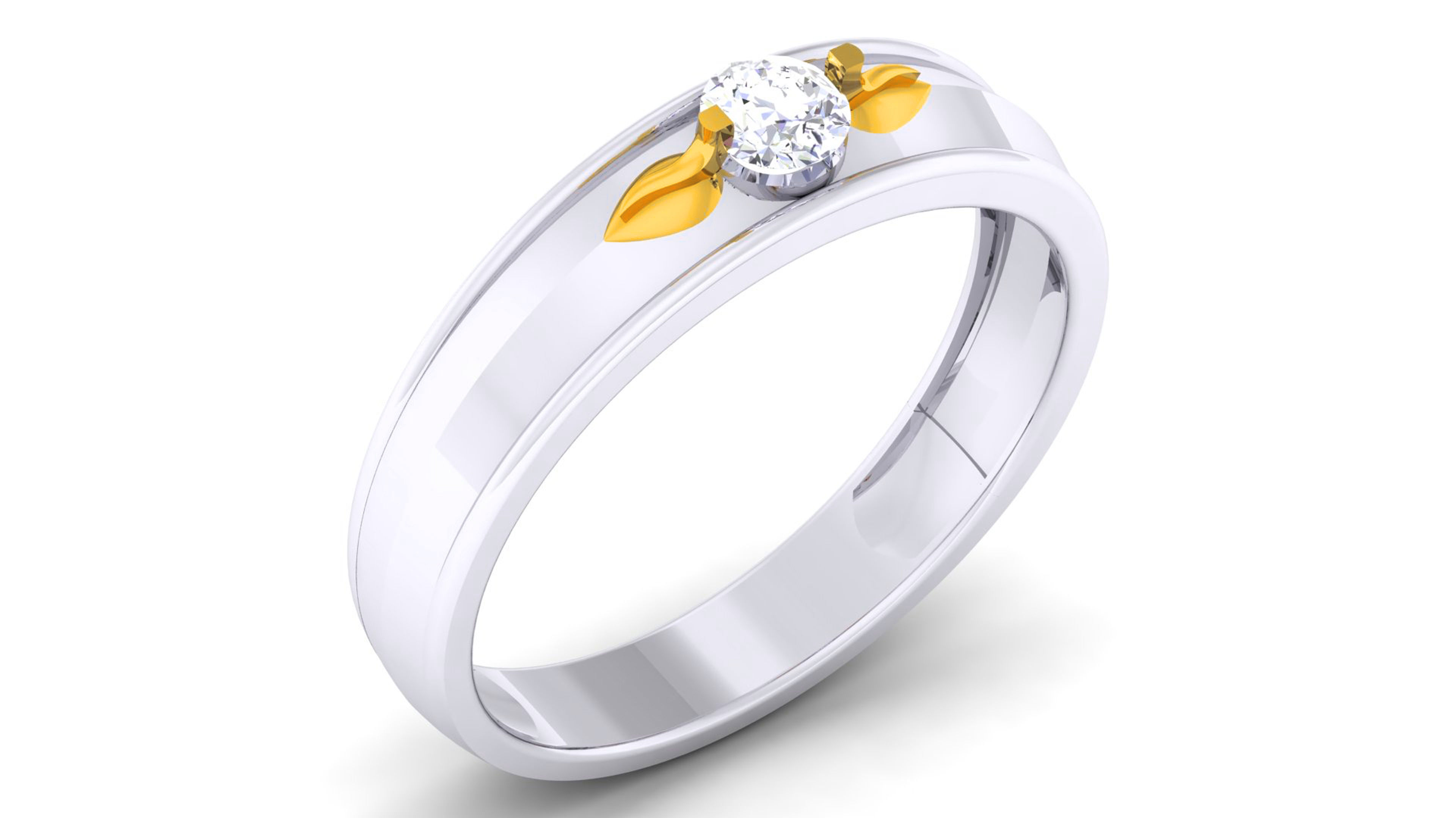 Couple Band Ring 3dm render detail  3D print model_8