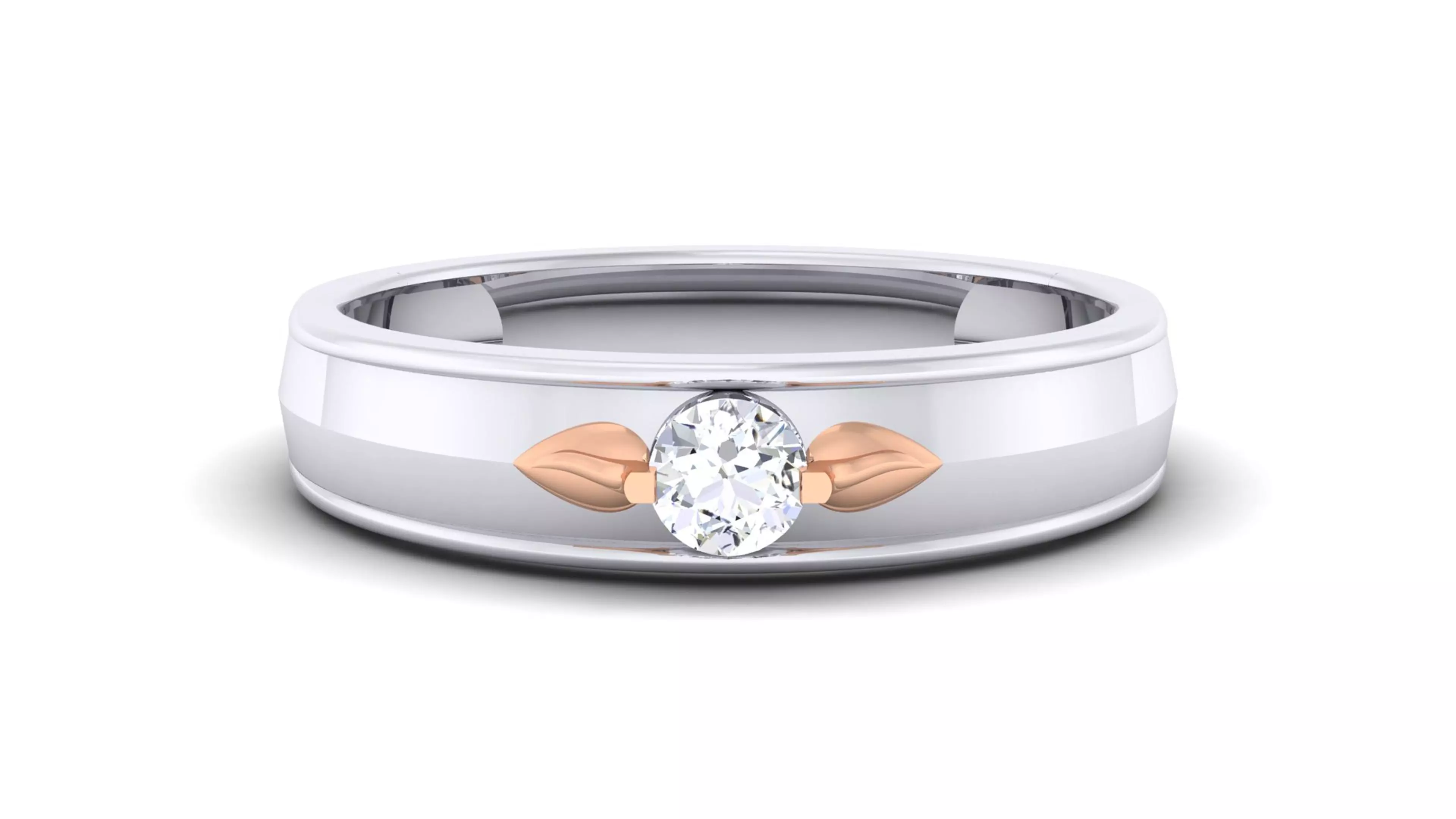 Couple Band Ring 3dm render detail  3D print model_0