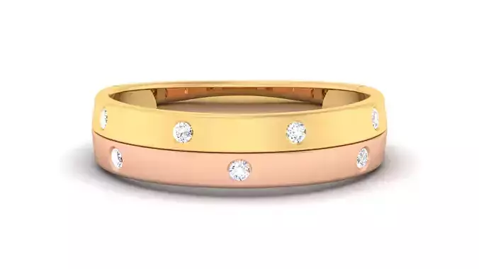 Couple Band Ring 3dm render detail  3D print model