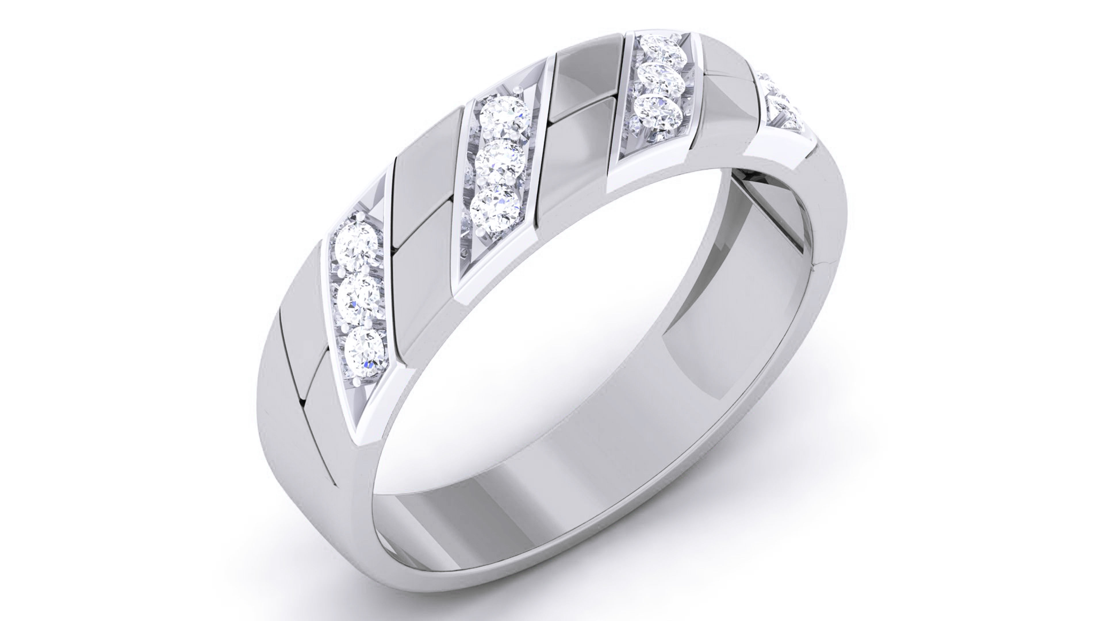 Couple Band Ring 3dm render detail  3D print model_7