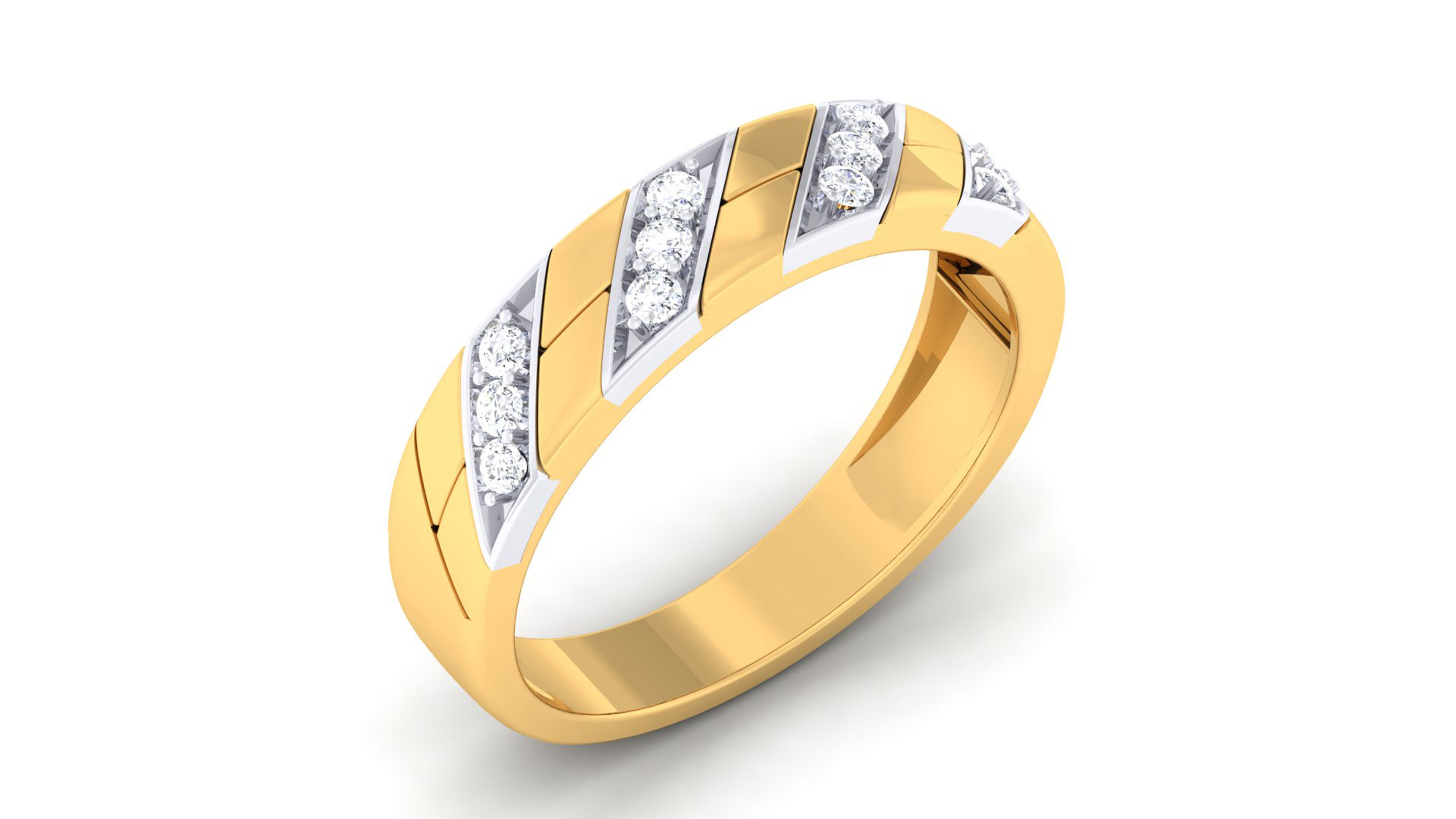 Couple Band Ring 3dm render detail  3D print model_19