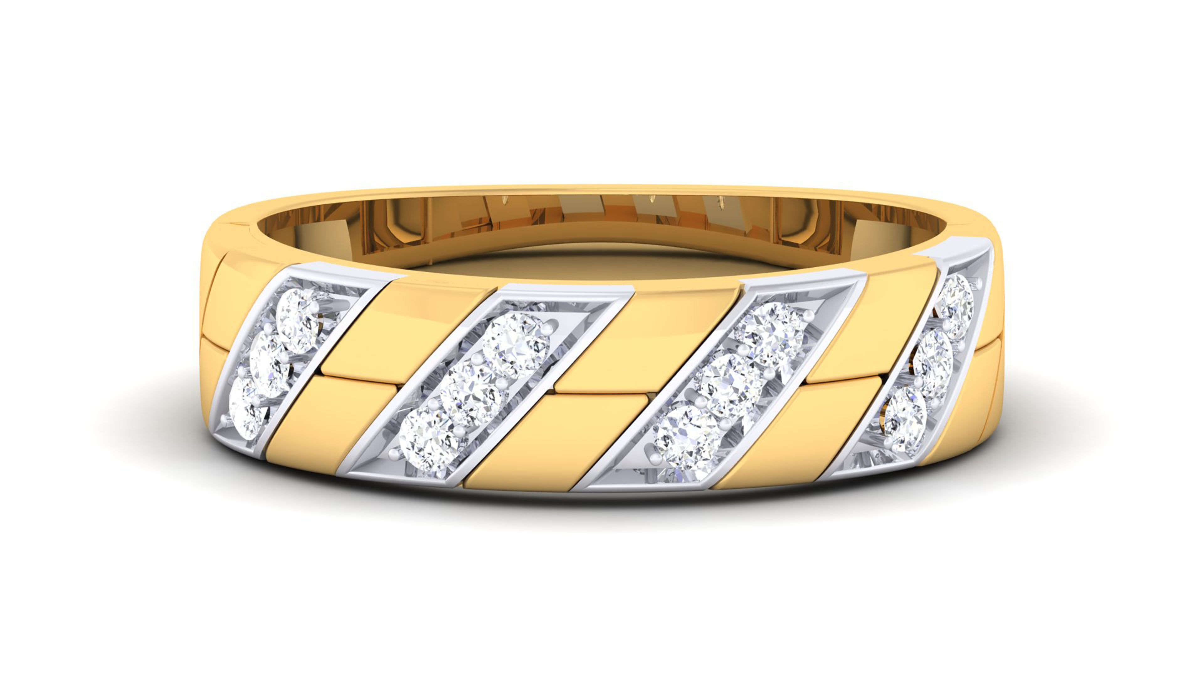 Couple Band Ring 3dm render detail  3D print model_12