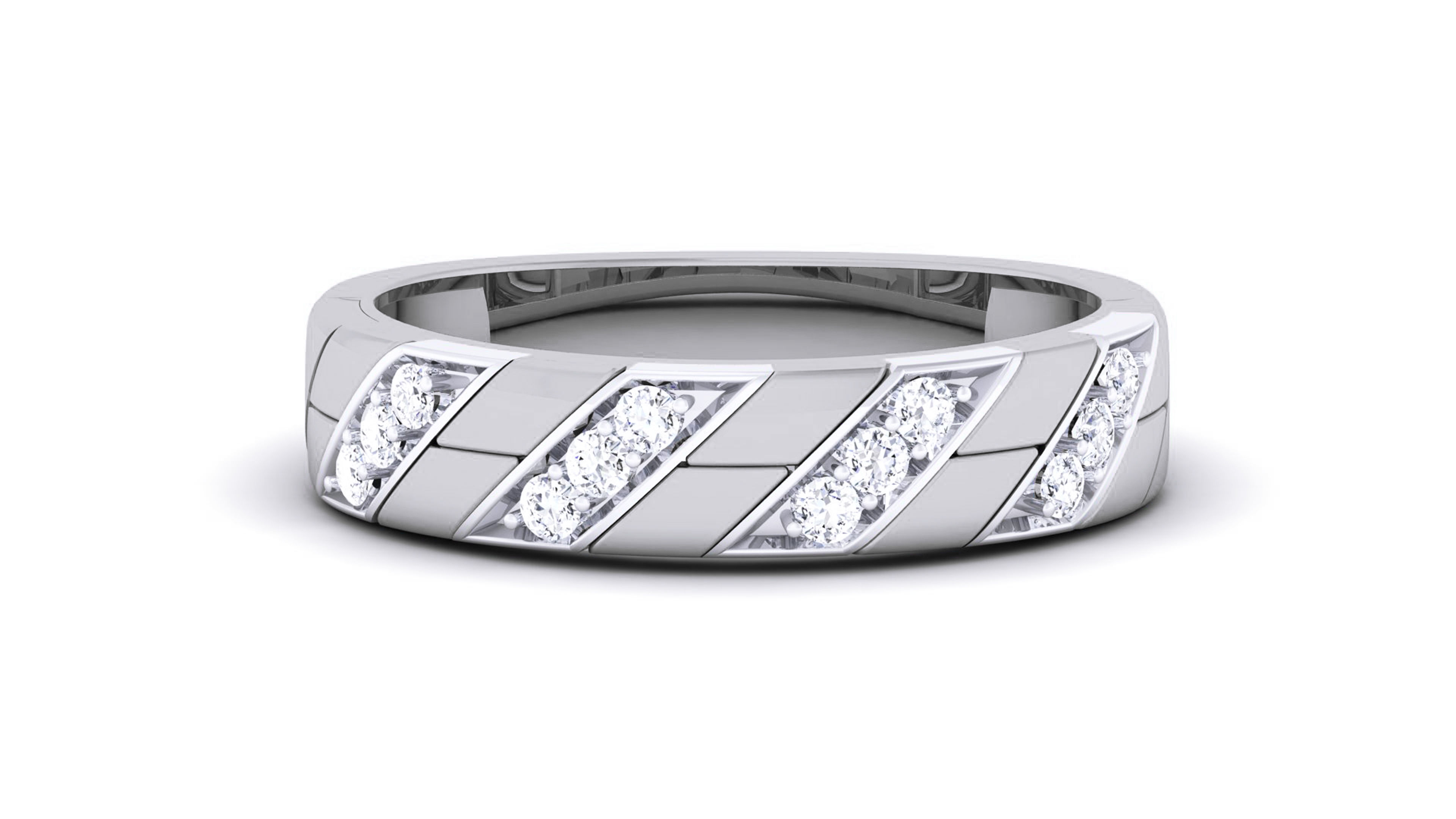 Couple Band Ring 3dm render detail  3D print model_25